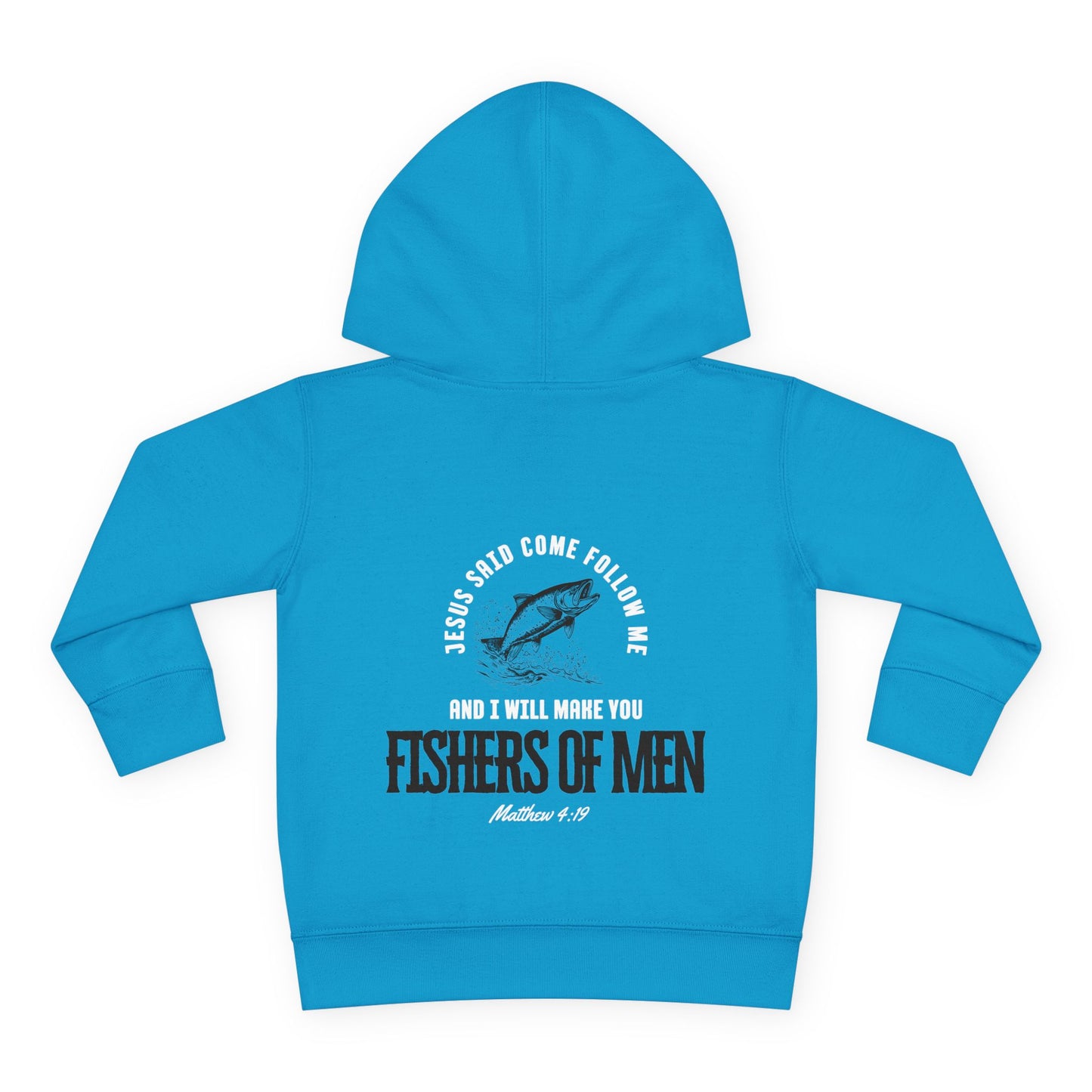Toddler Fisher Of Men Hoodie,  Jesus Scripture Fisherman Hooded Sweatshirt For Small Children