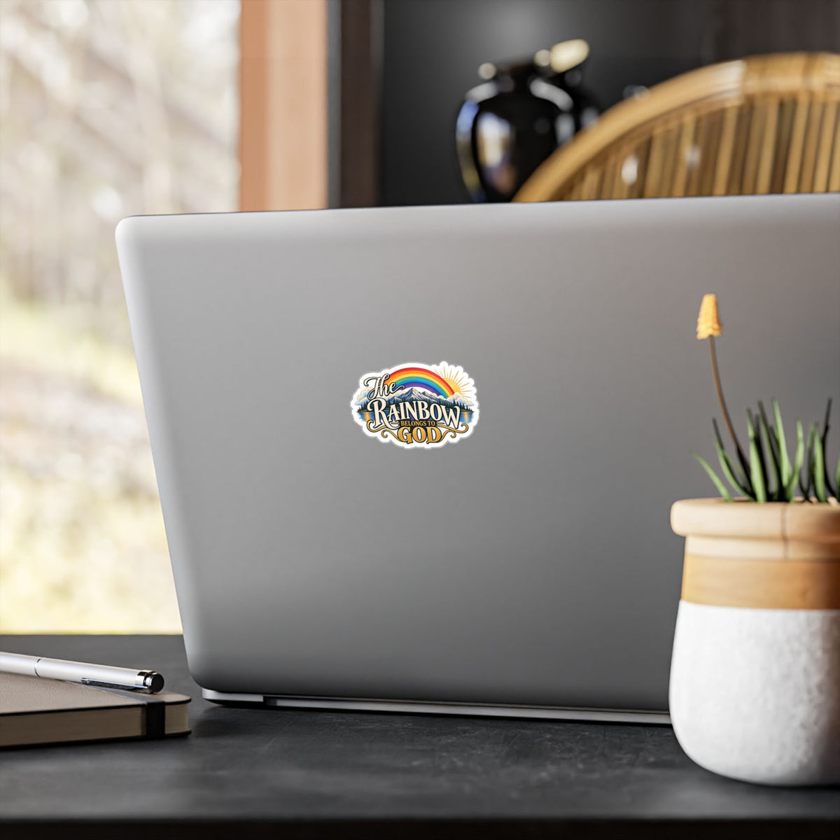 The Rainbow Belongs to God Christian Sticker | Faith-Based Rainbow Vinyl Decal