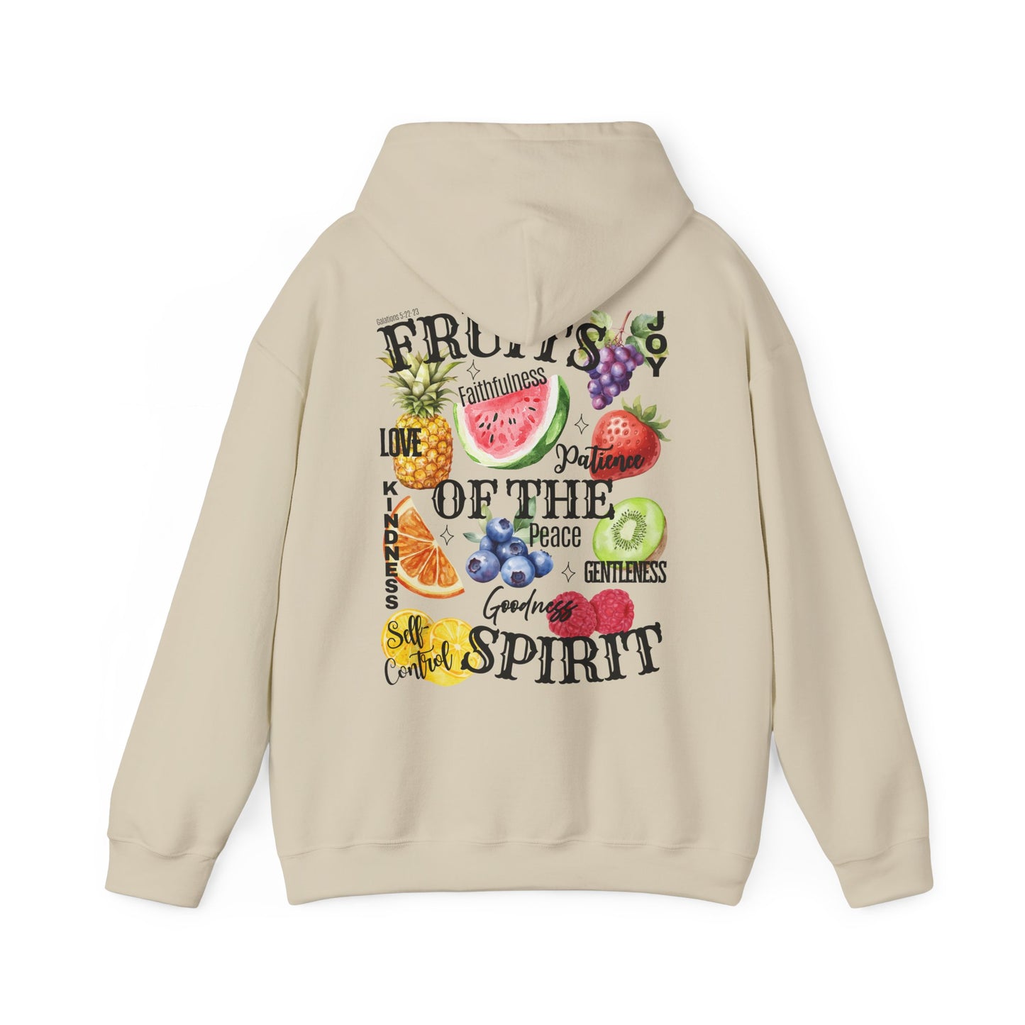 Fruits of the Spirit Hoodie — Watercolor Fruit Faith Sweatshirt