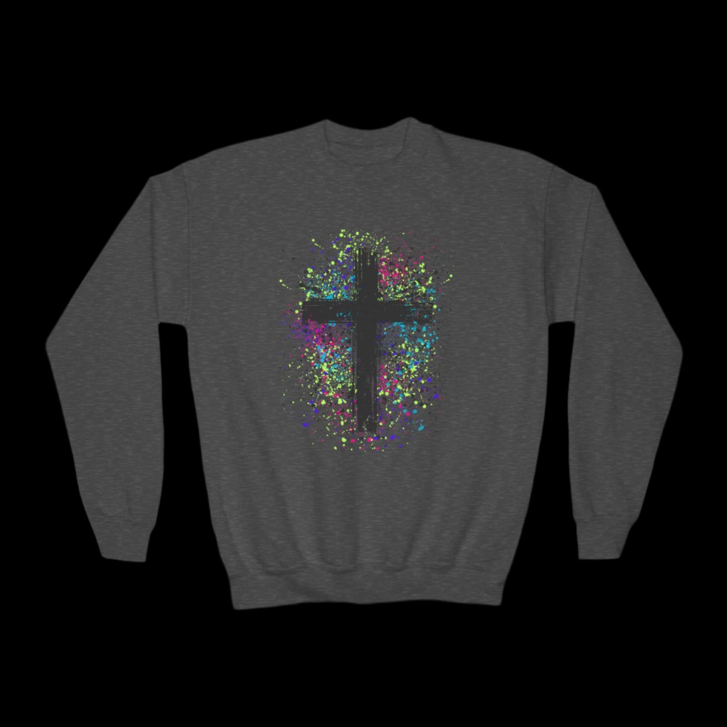 Kids Vibrant Cross Crewneck Sweatshirt