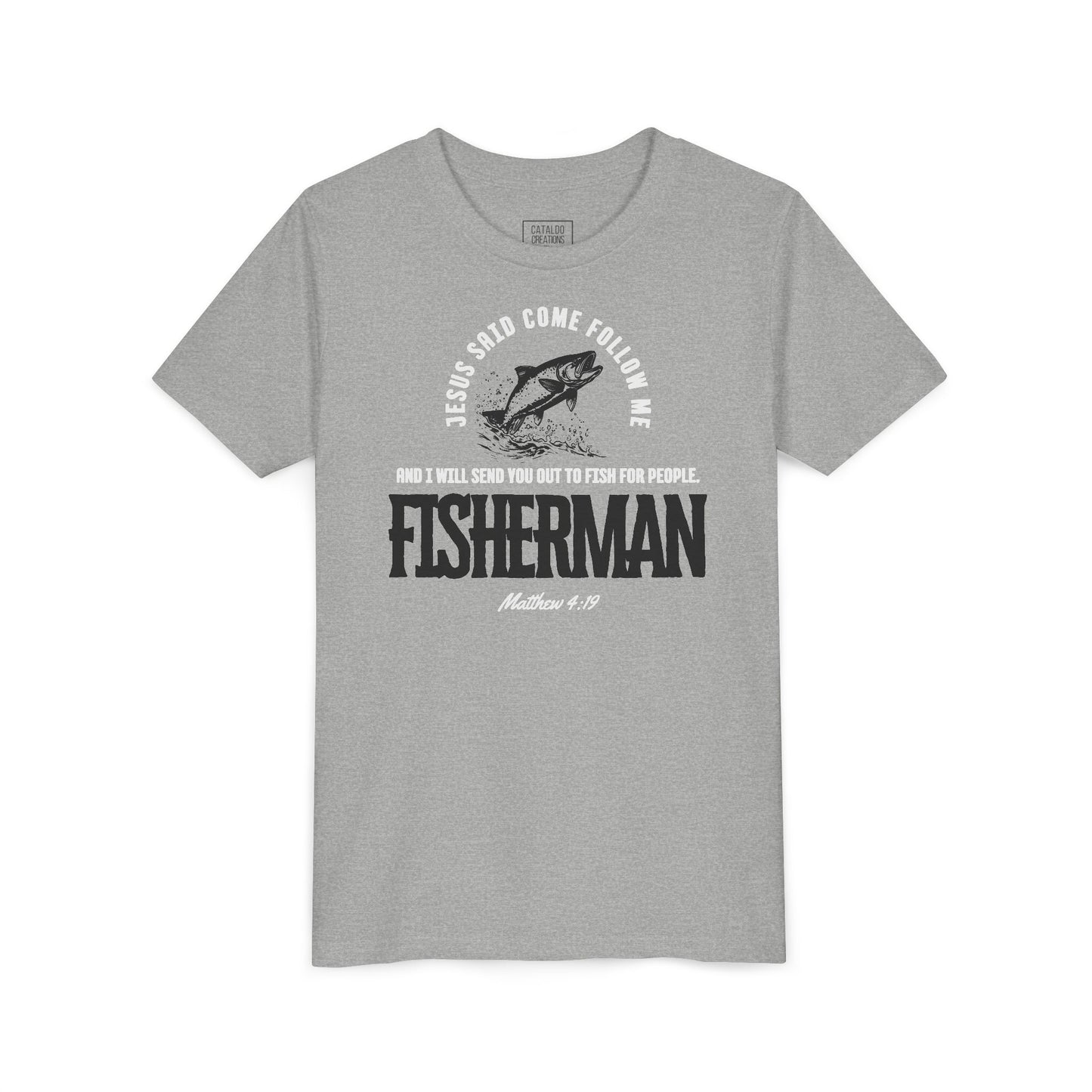 'Fisher Of Men' Fisherman Youth Short Sleeve Tee - Inspirational Jesus Design