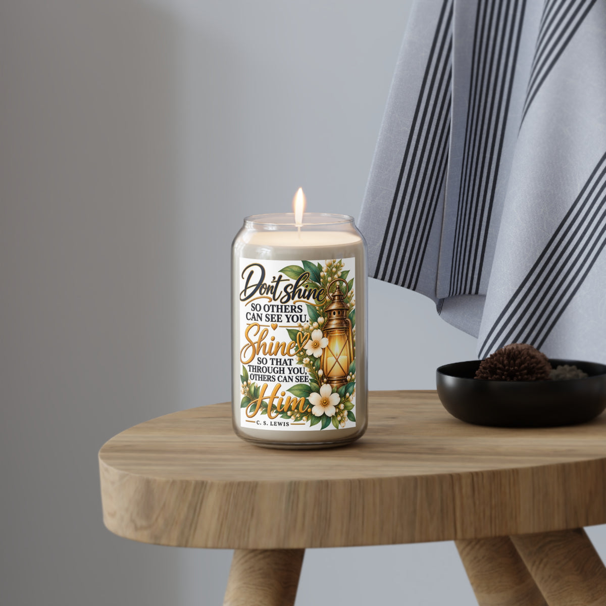 Faith-Based Soy Candle — "Shine So Others Can See Him" 13.75oz Christian Gift For The Home