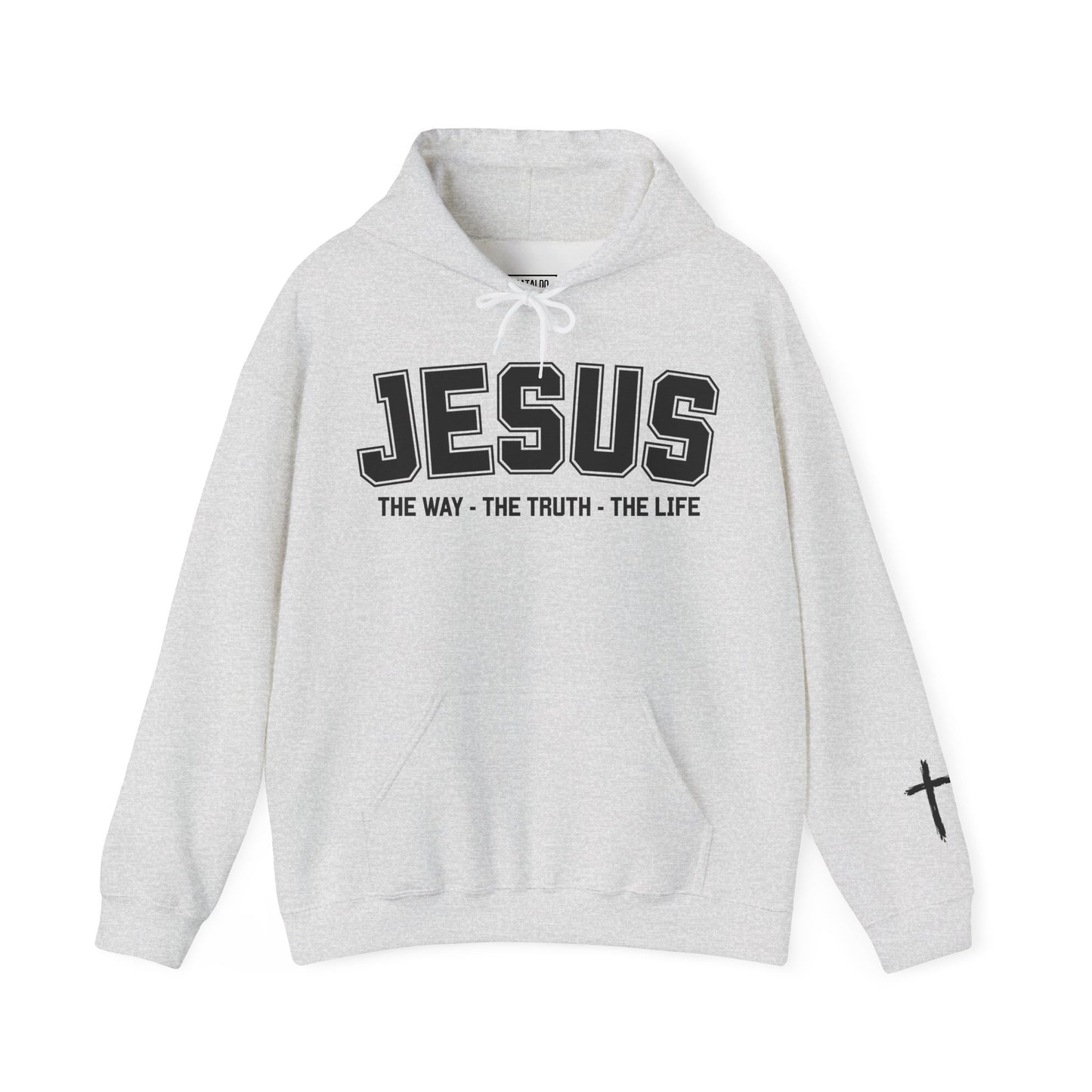 Jesus The Way The Truth The Life Inspirational Hoodie for Faithful Individuals, Religious Gift, Christian Apparel, Spiritual Wear