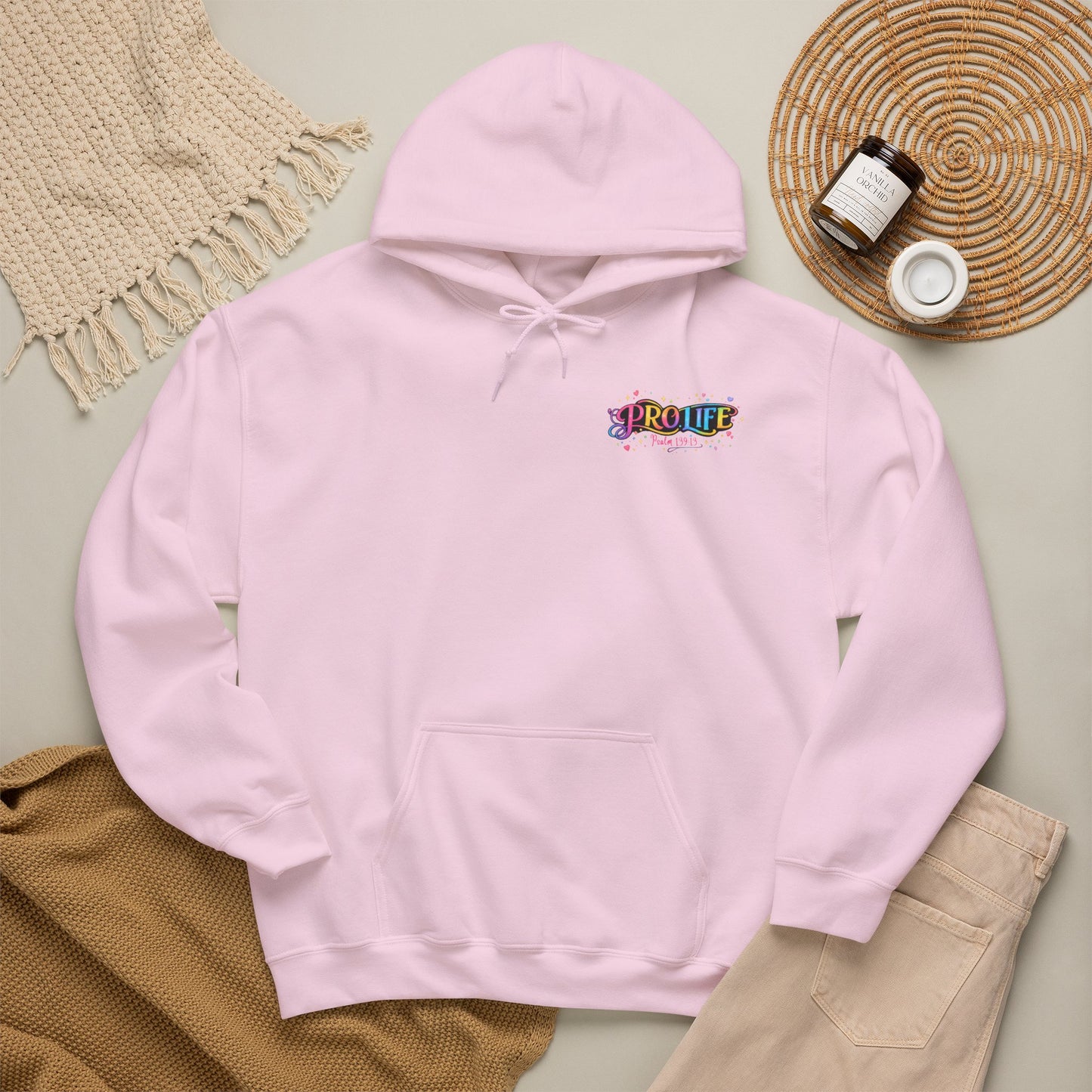Pro-Life Christian Hoodie, Psalm 139 "You Knit Me Together" Heavy Blend Hooded Sweatshirt