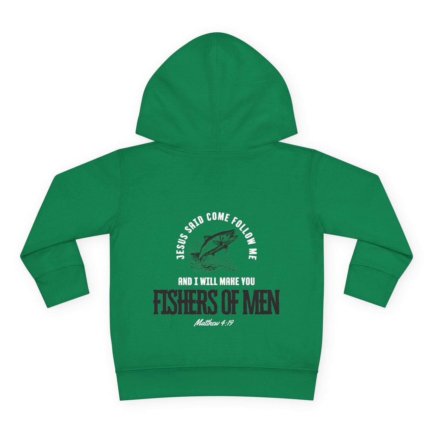 Toddler Fisher Of Men Hoodie,  Jesus Scripture Fisherman Hooded Sweatshirt For Small Children