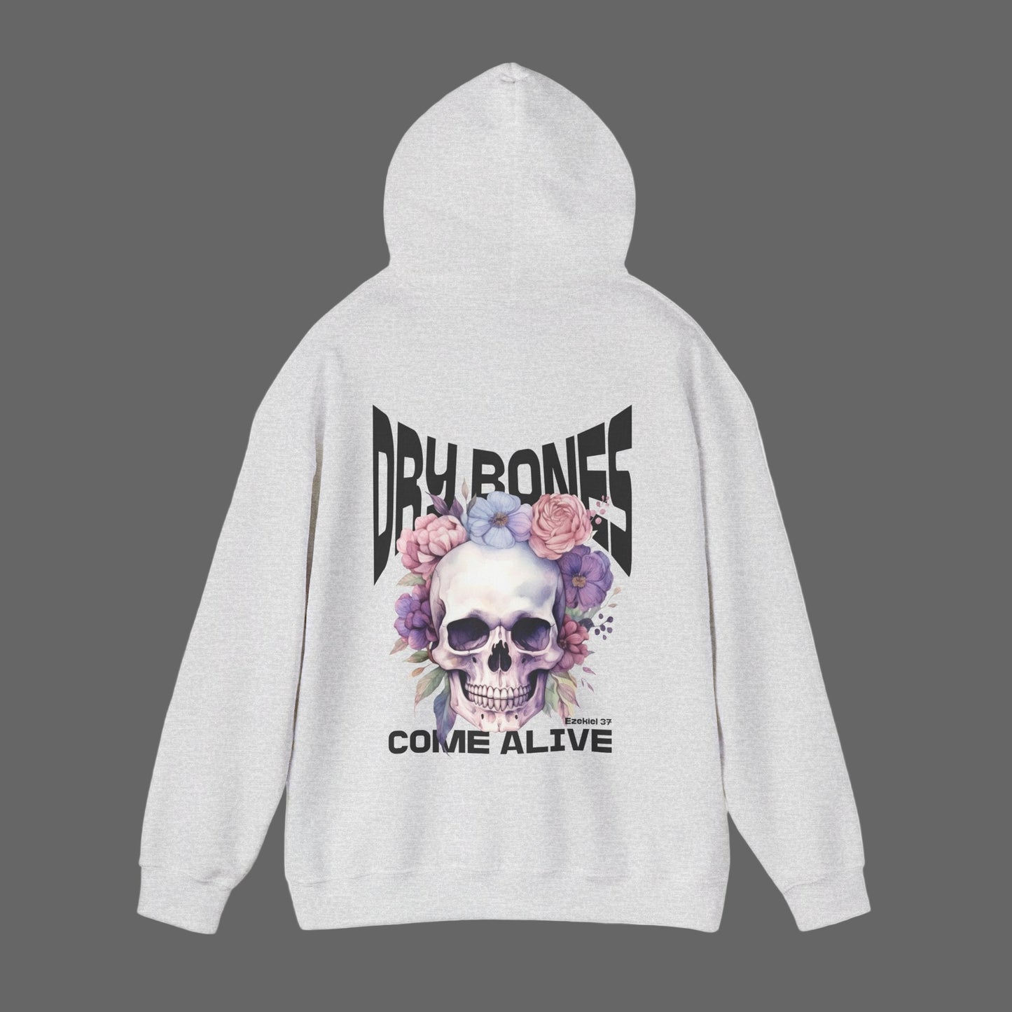 Dry Bones Come Alive Funky Christian Hoodie, Ezekiel 37 Bible Verse Skull Hooded Sweatshirt, Christian Graphic Hoodie
