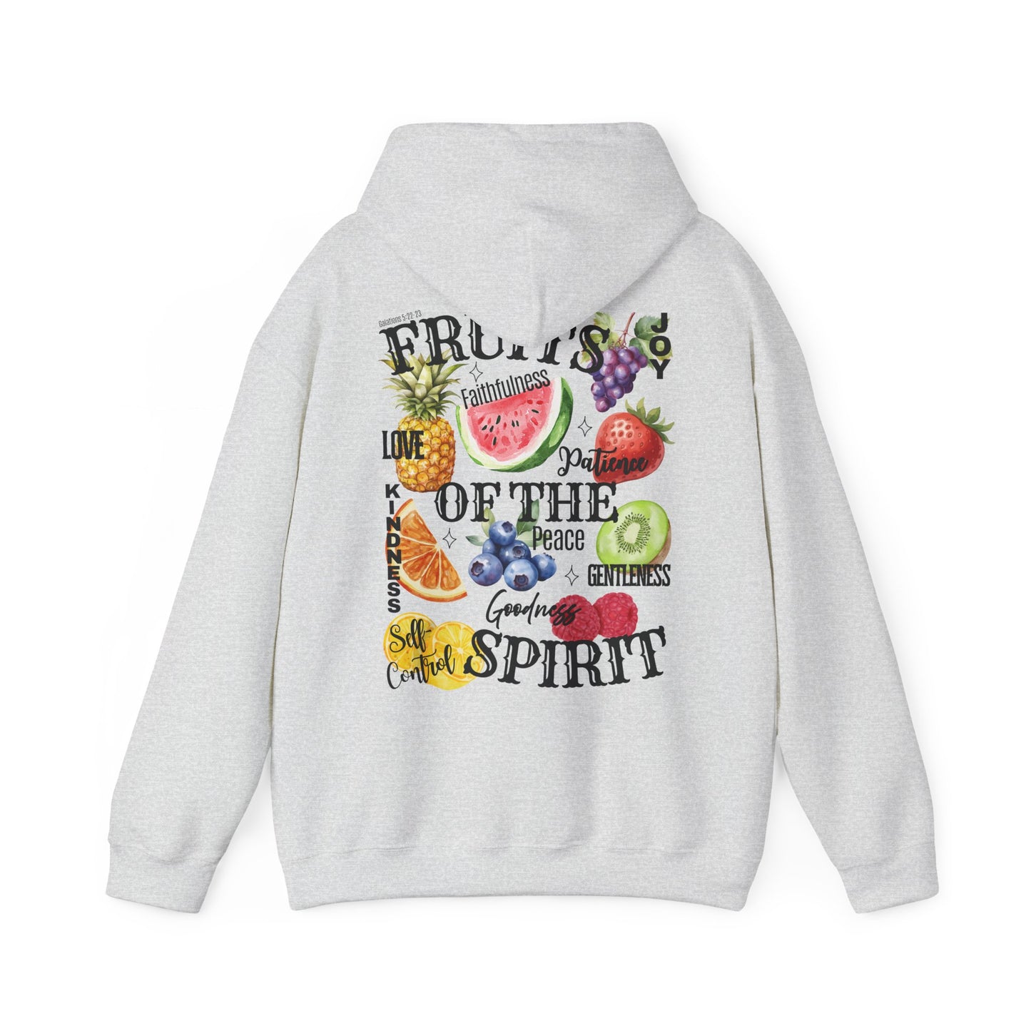 Fruits of the Spirit Hoodie — Watercolor Fruit Faith Sweatshirt
