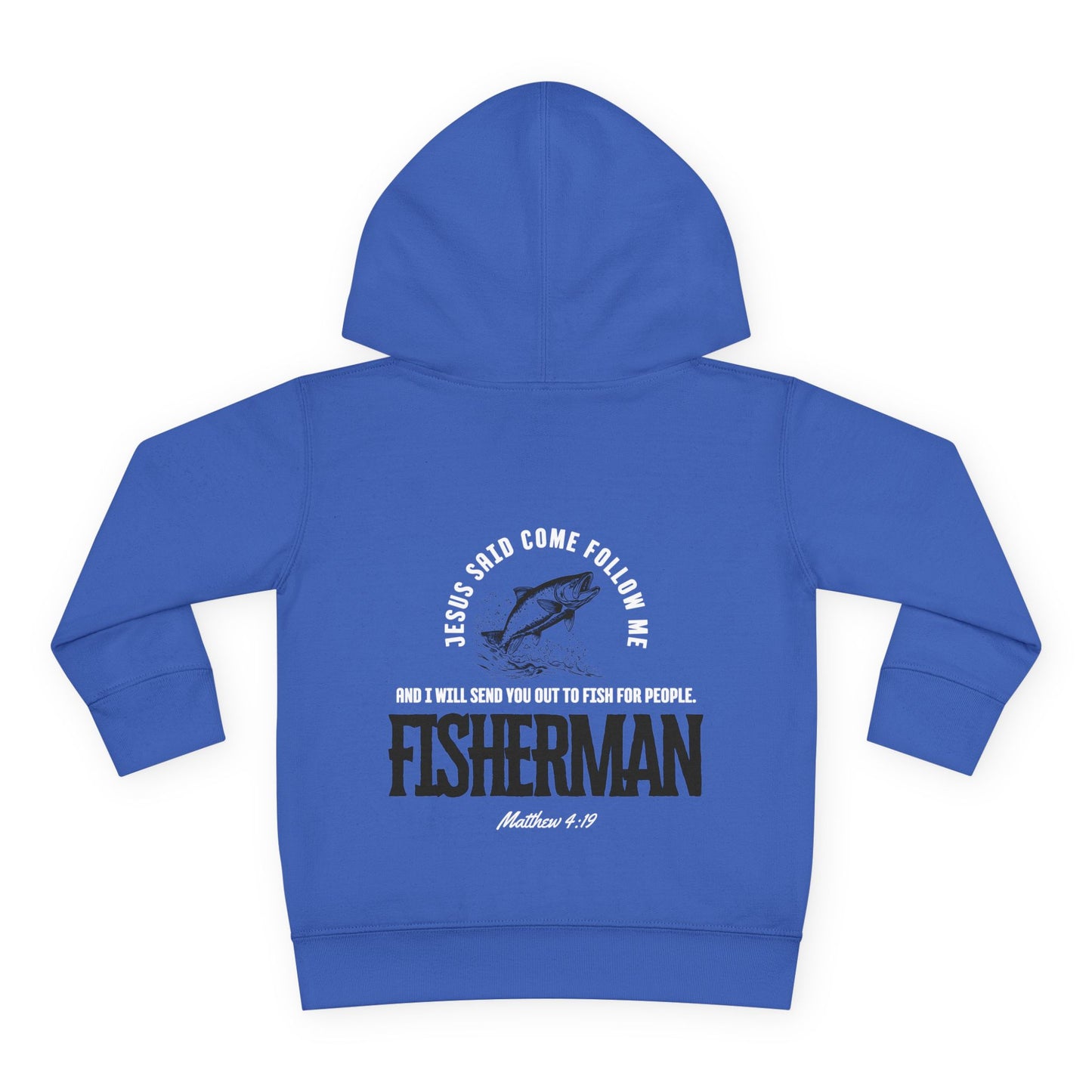 Toddler Christian Fleece Hoodie - Jesus Fisherman Design, Cute Kids Sweatshirt, Religious Baby Gift, Faith Hoodie