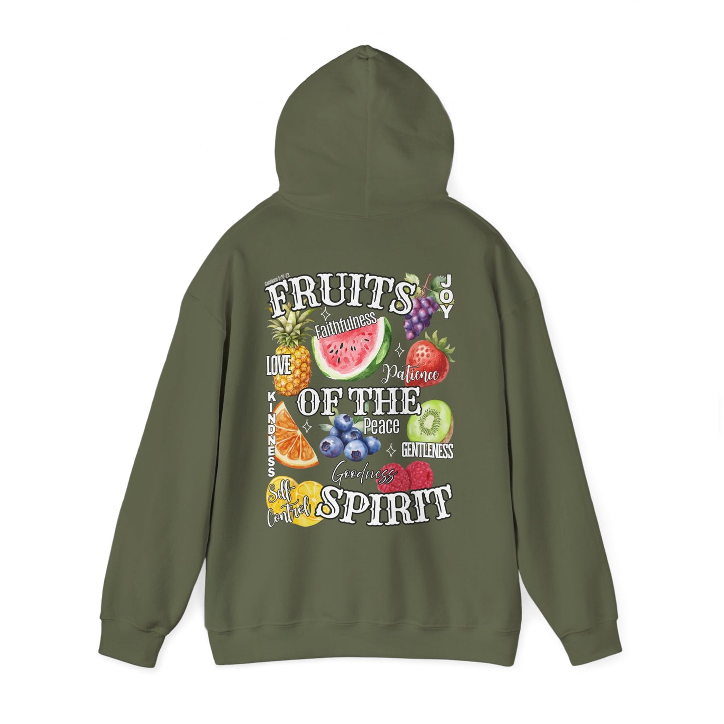 Fruits of the Spirit Hoodie — Watercolor Fruit Faith Sweatshirt