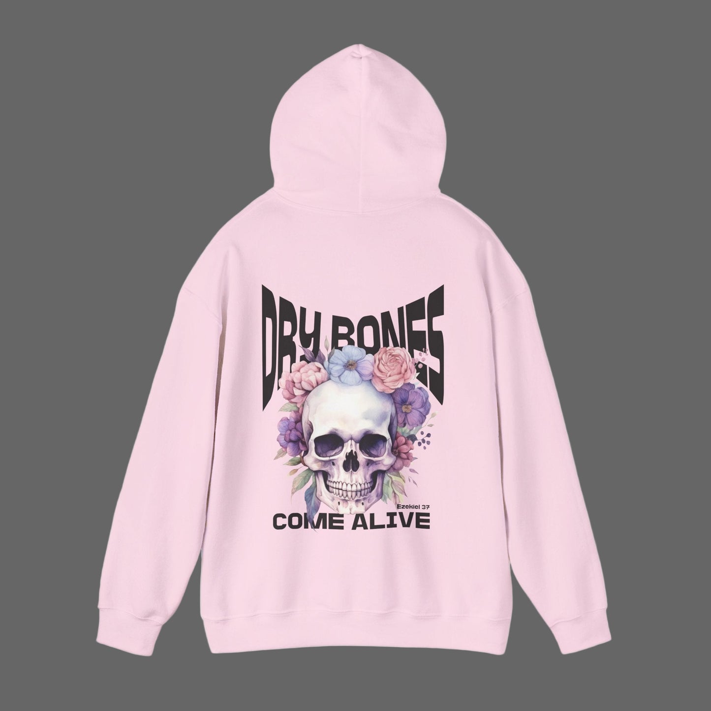 Dry Bones Come Alive Funky Christian Hoodie, Ezekiel 37 Bible Verse Skull Hooded Sweatshirt, Christian Graphic Hoodie