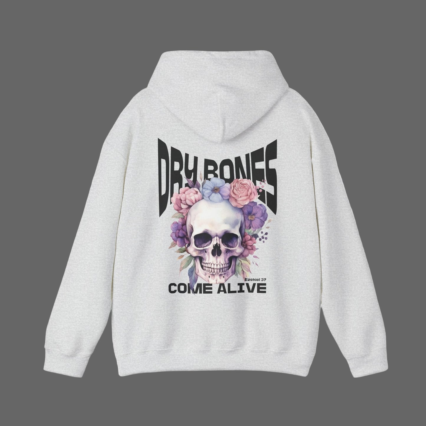 Dry Bones Come Alive Funky Christian Hoodie, Ezekiel 37 Bible Verse Skull Hooded Sweatshirt, Christian Graphic Hoodie