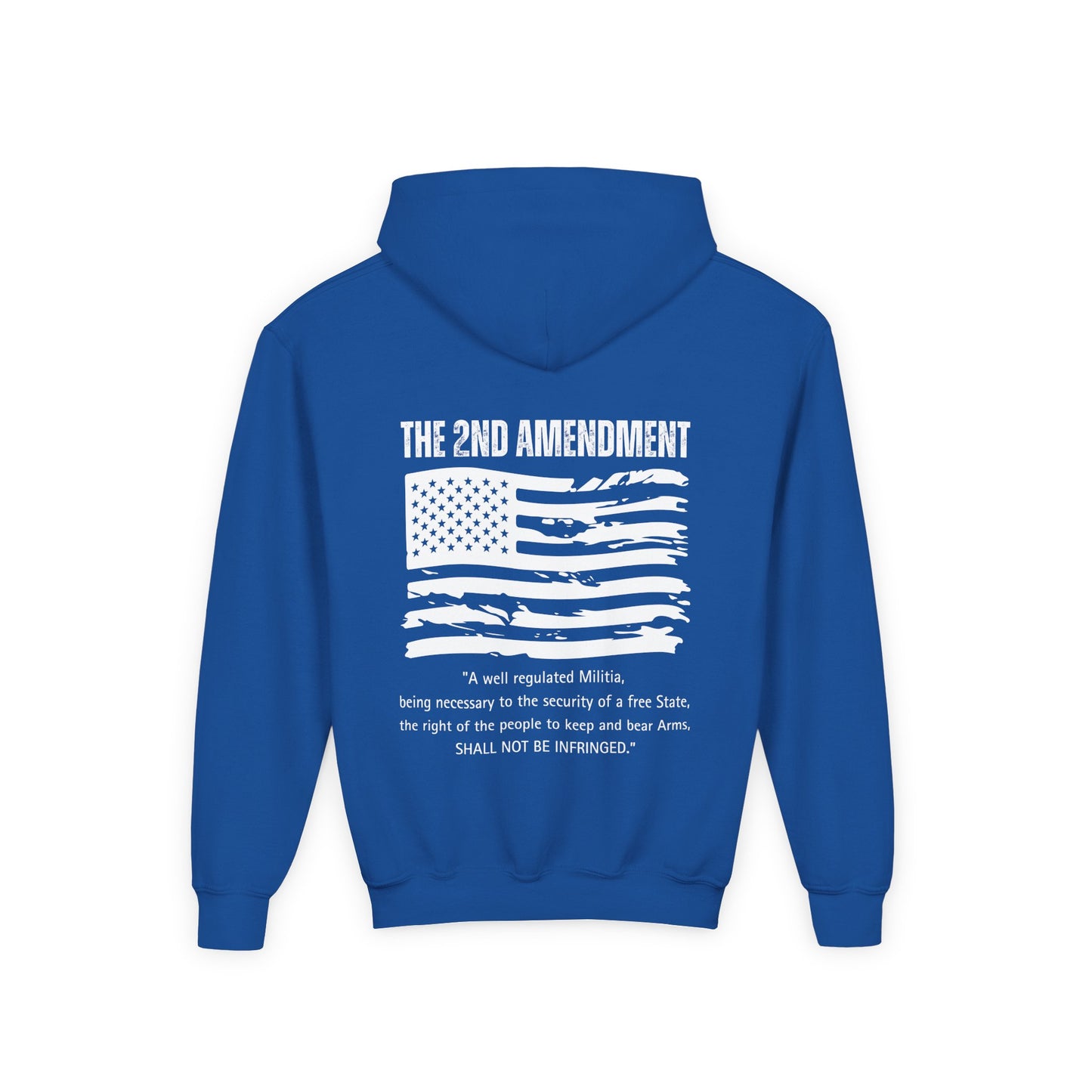 Youth 2nd Amendment Flag Design Hoodie, Kids 2A Sweatshirt, Gift for Teens, Patriotic Apparel, Flag Hoodie