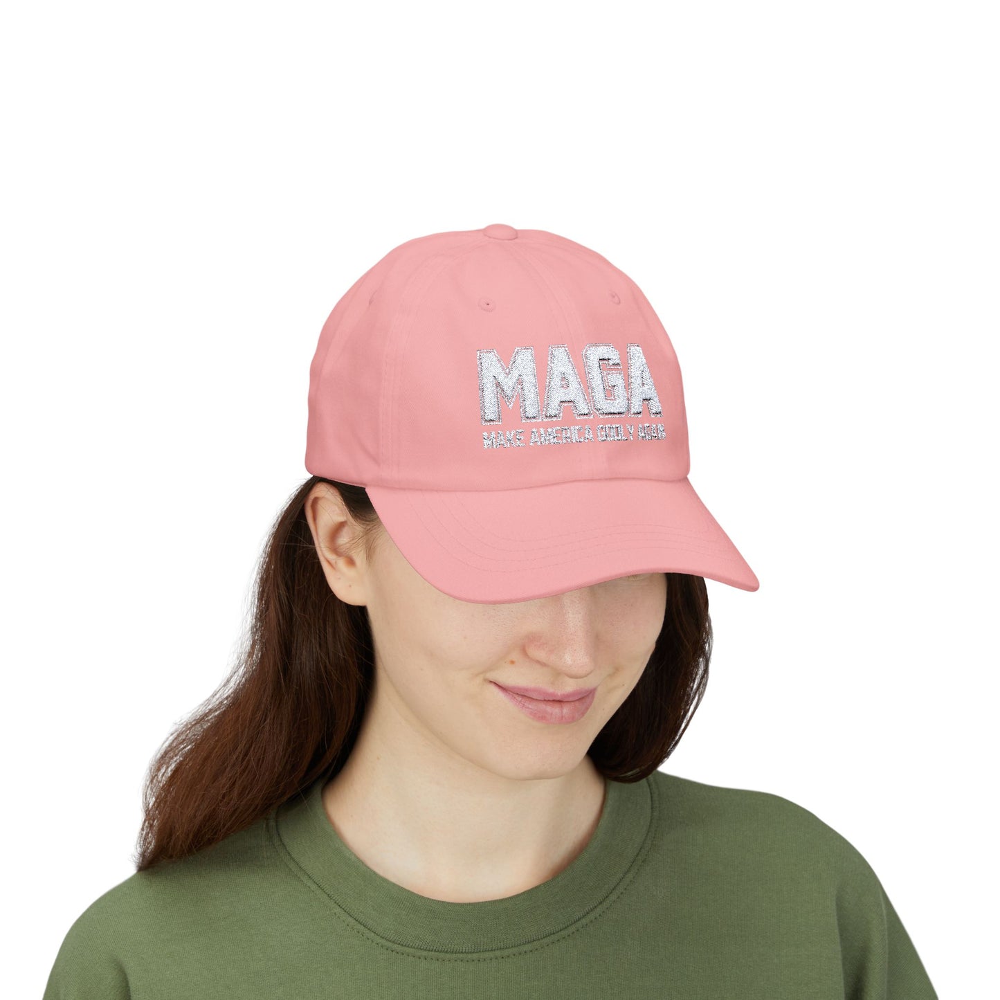 MAGA Make America Godly Again Classic Hat. White Embroidered Design