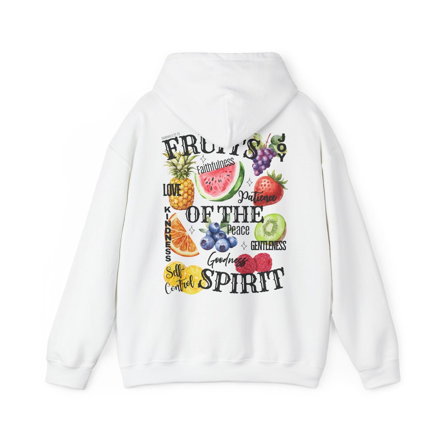 Fruits of the Spirit Hoodie — Watercolor Fruit Faith Sweatshirt