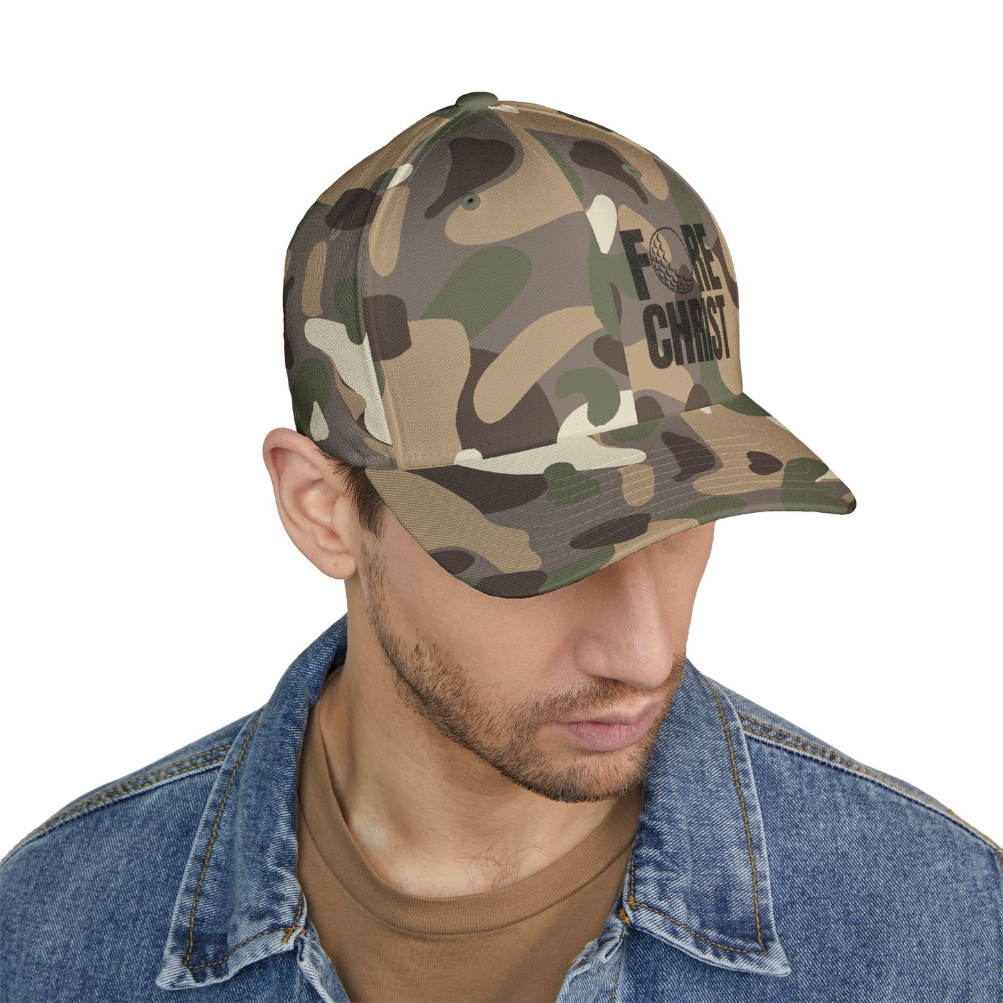 Fore Christ Golf Hat - Fitted Golf Hat For Christians