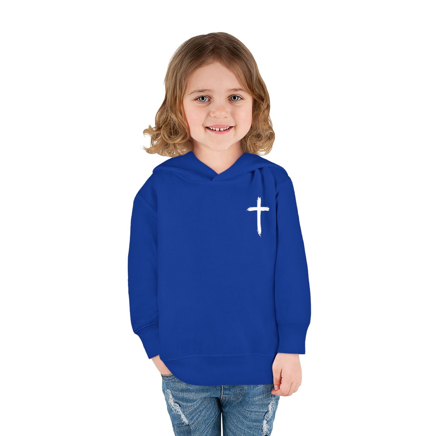 Toddler Christian Fleece Hoodie - Jesus Fisherman Design, Cute Kids Sweatshirt, Religious Baby Gift, Faith Hoodie