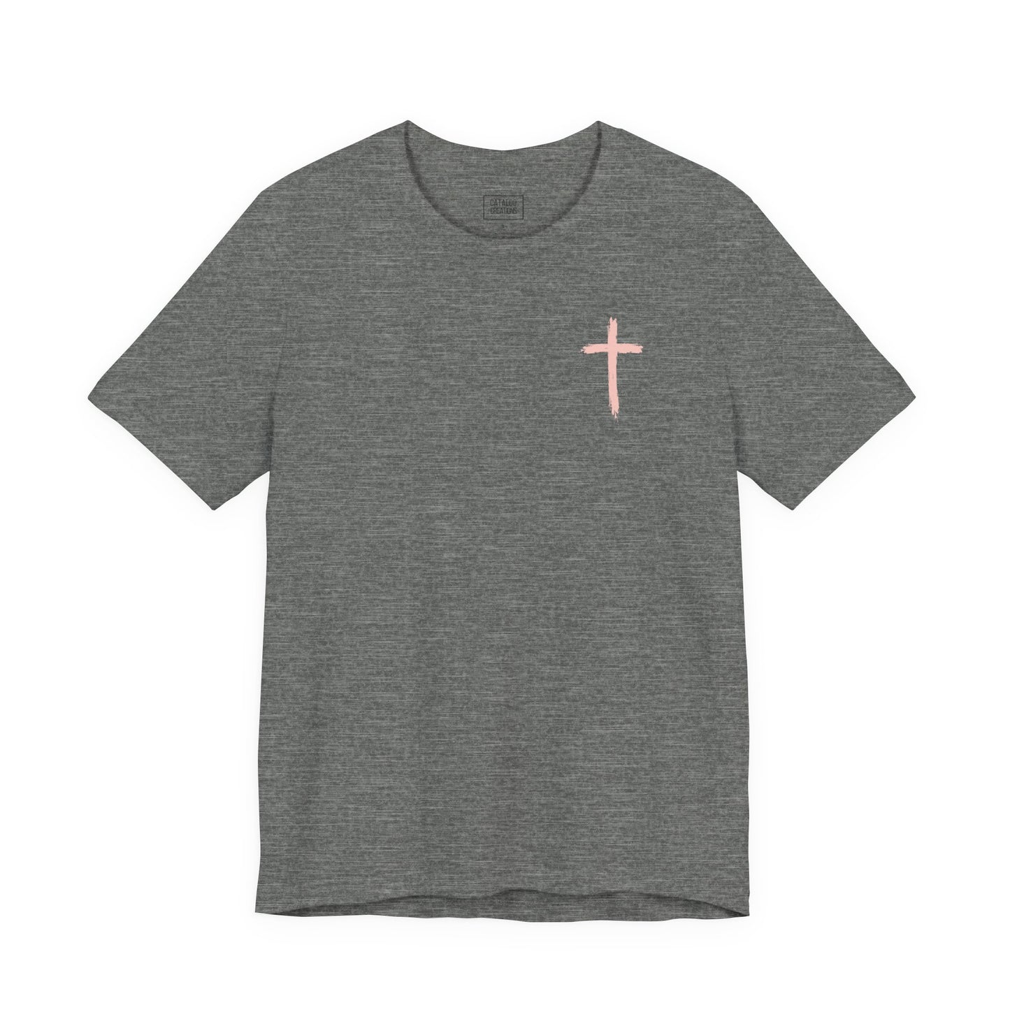 Unisex jersey short sleeve tee featuring floral design with Bible verse Luke 12:27 Christian inspirational shirt