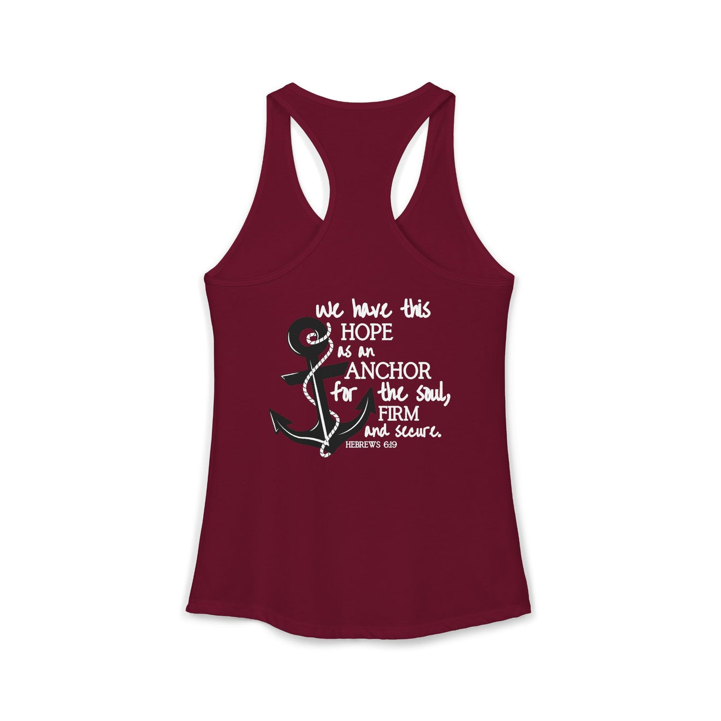 Women's Racerback Nautical Bible Verse Tank Top
