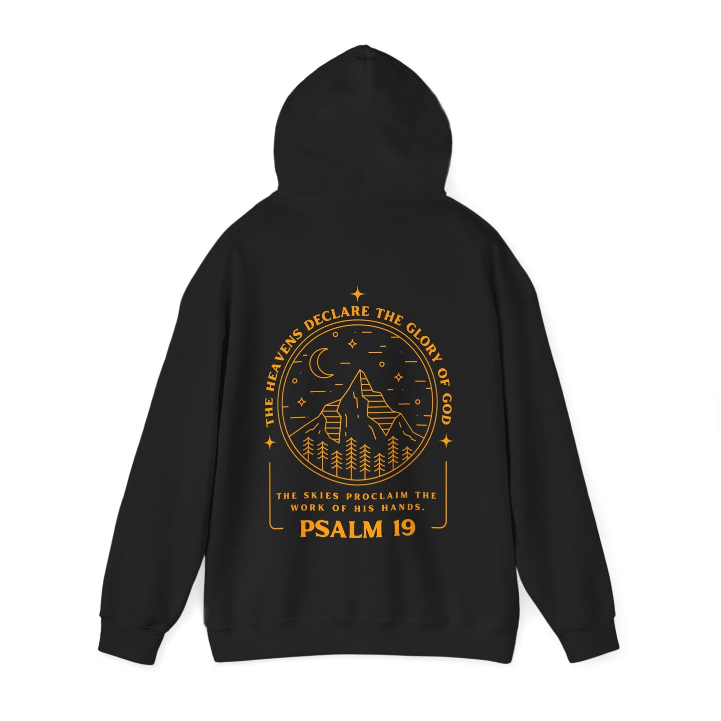 Psalm 19 Cozy Bible Verse Unisex Hoodie, Faith-Based Hooded Sweatshirt, God’s Glory Design, Spiritual Apparel