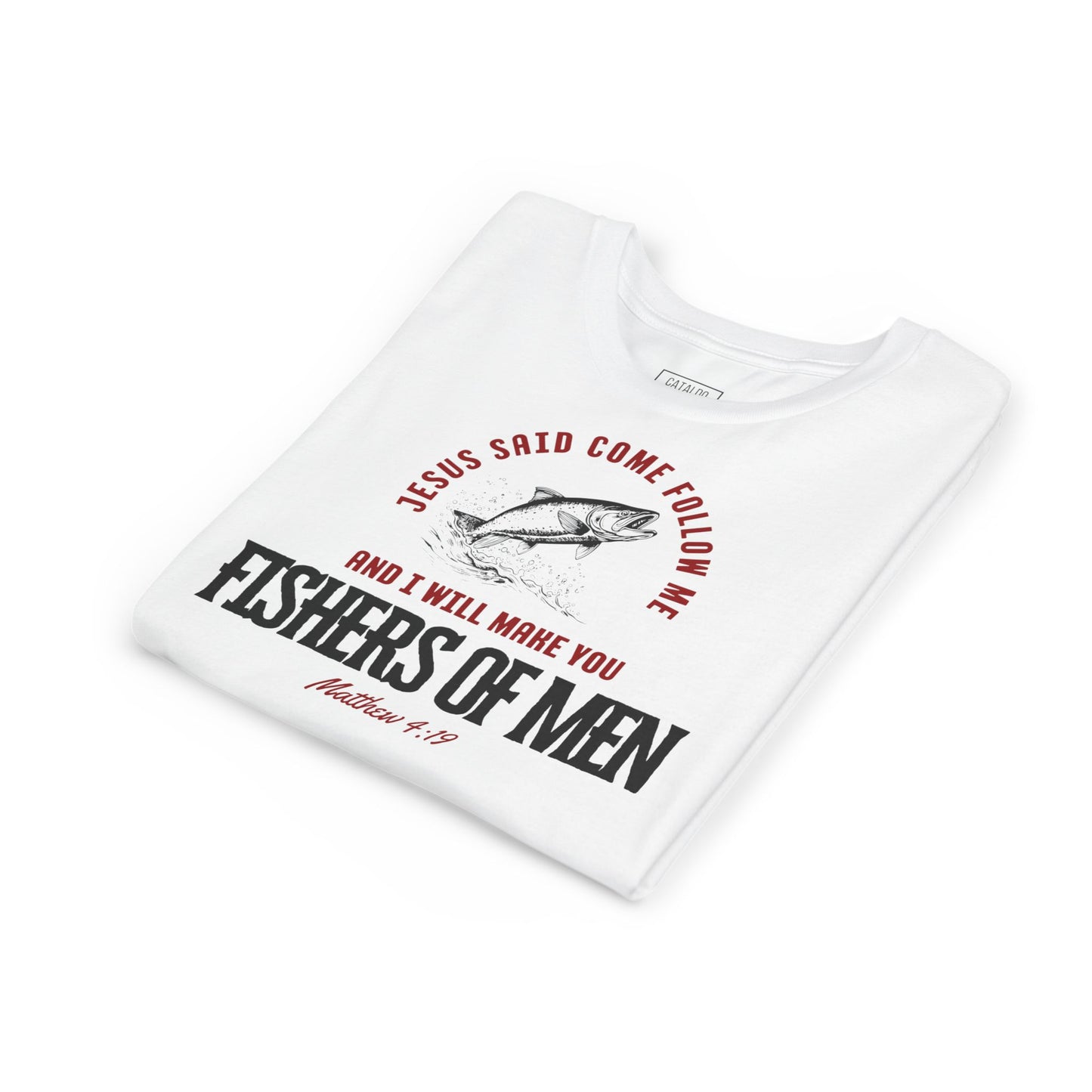 Fishers Of Men Youth Short Sleeve Scripture Tee - Inspirational Jesus Design