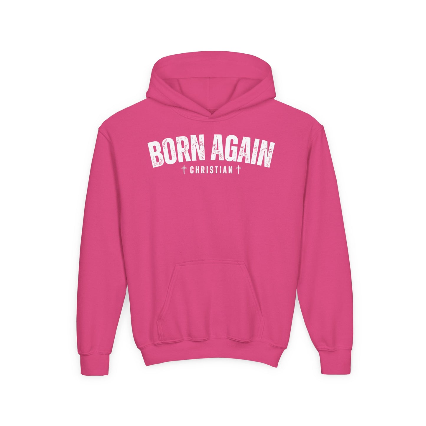 Born Again Christian Youth Hoodie, Christian Sweatshirt, Religion Apparel, Faith-Based Gift, Church Youth Group Clothing