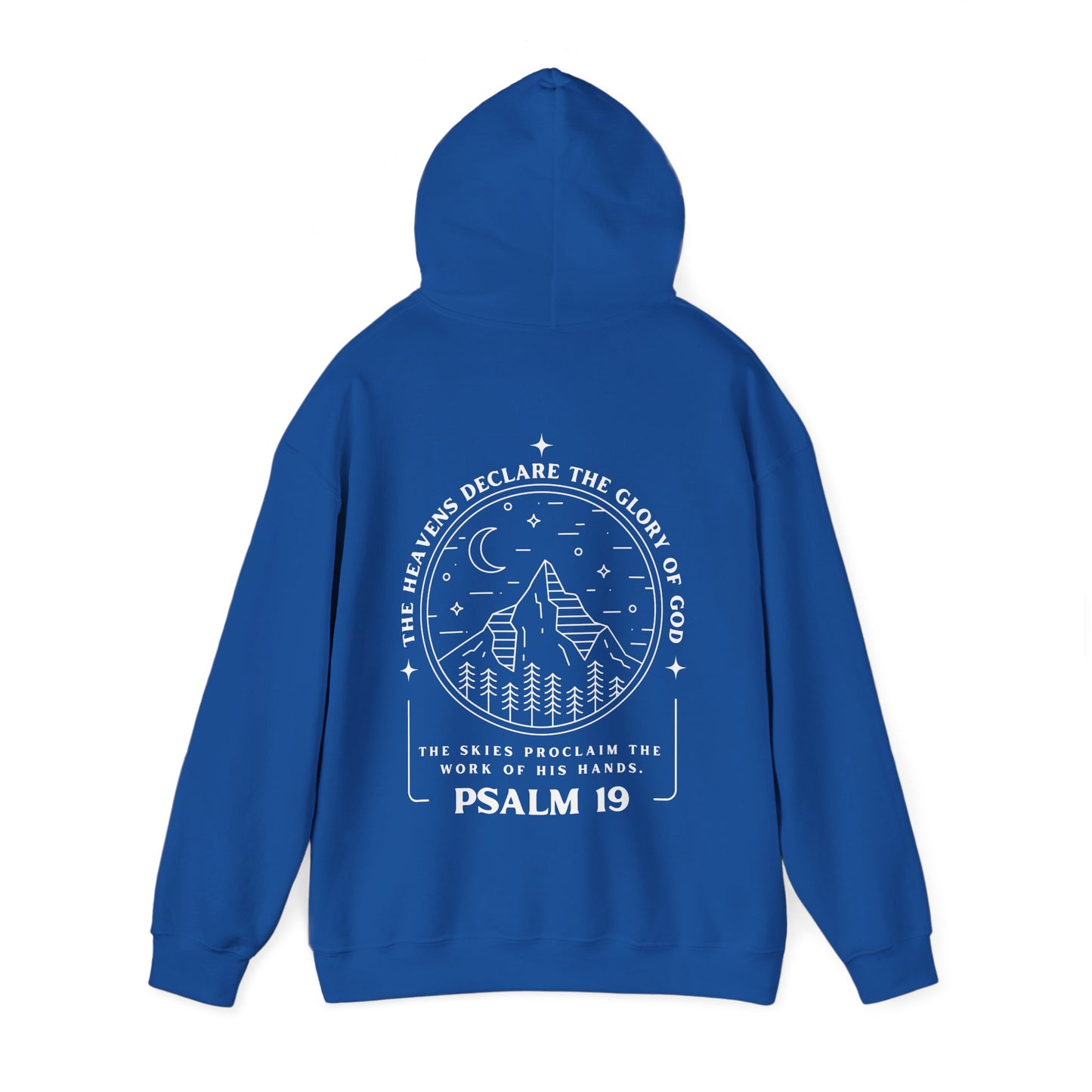 Psalm 19 Cozy Bible Verse Unisex Hoodie, Faith-Based Hooded Sweatshirt, God’s Glory Design, Spiritual Apparel
