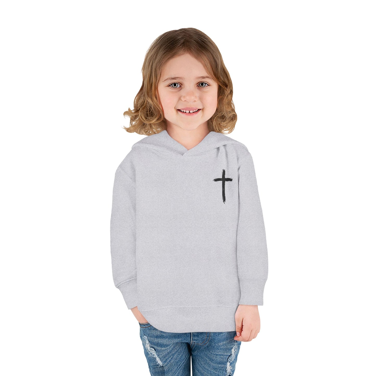 Toddler Christian Fleece Hoodie - Jesus Fisherman Design, Cute Kids Sweatshirt, Religious Baby Gift, Faith Hoodie