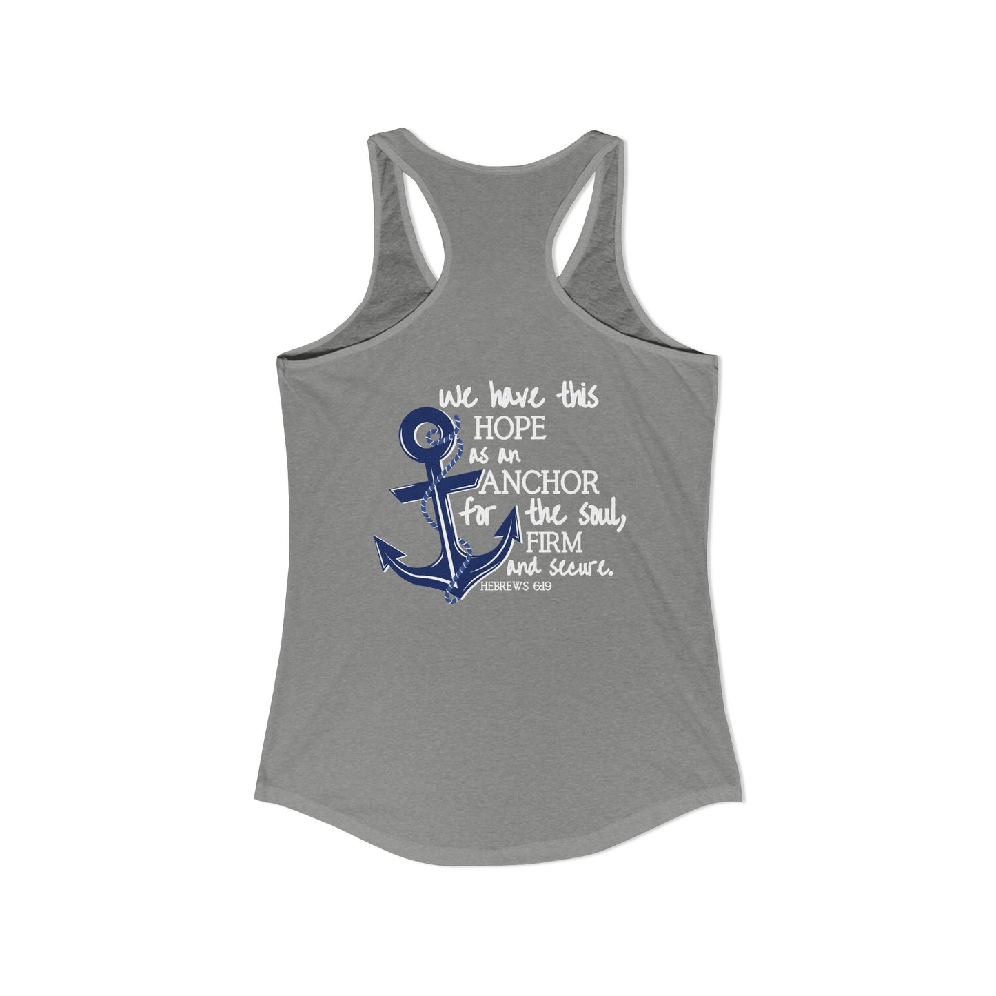 Women's Racerback Nautical Bible Verse Tank Top