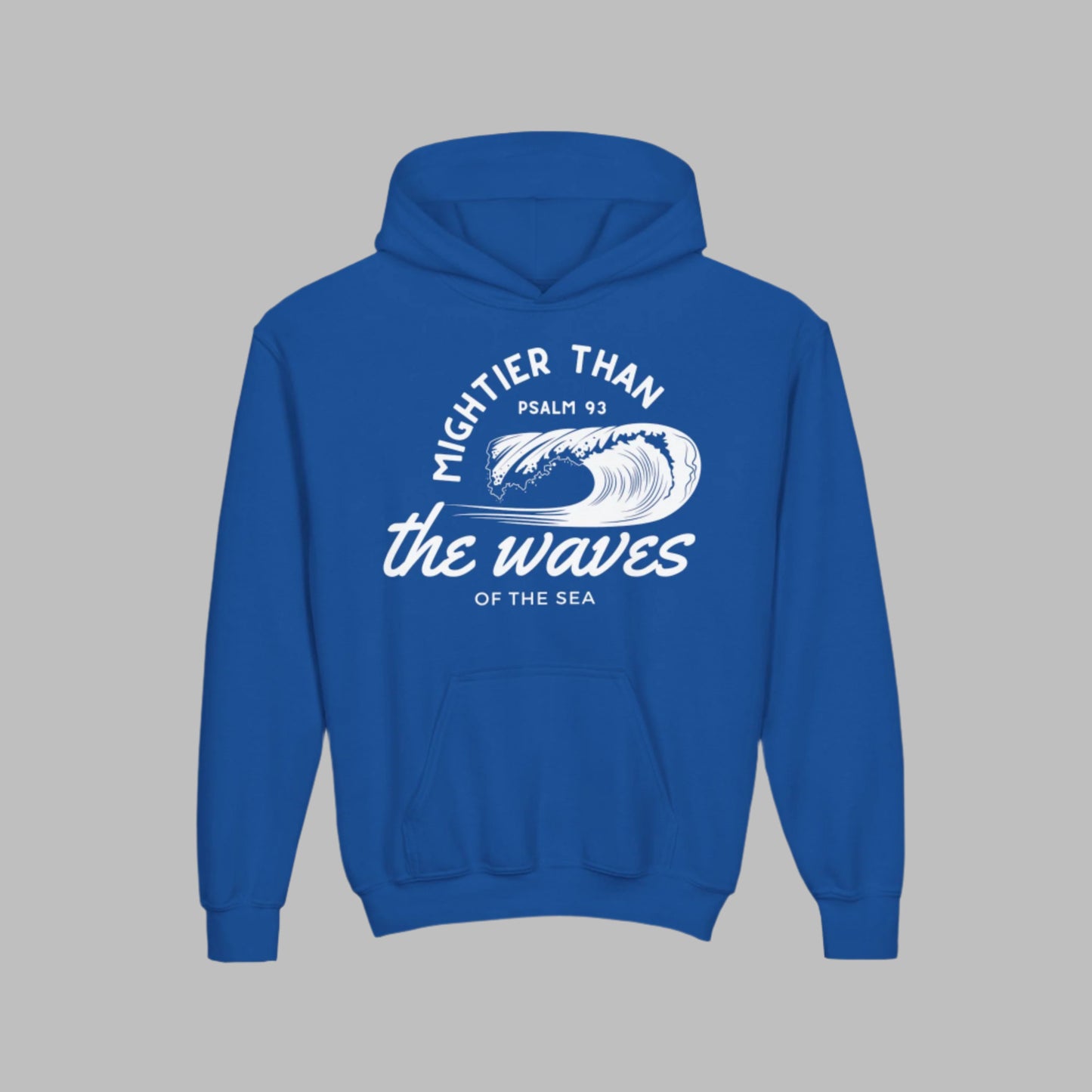 Kids Mightier Than The Waves Of The Sea Youth Heavyweight Hooded Sweatshirt