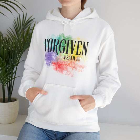 Forgiven Psalms Bible Verse Adult Heavyweight Hooded Sweatshirt