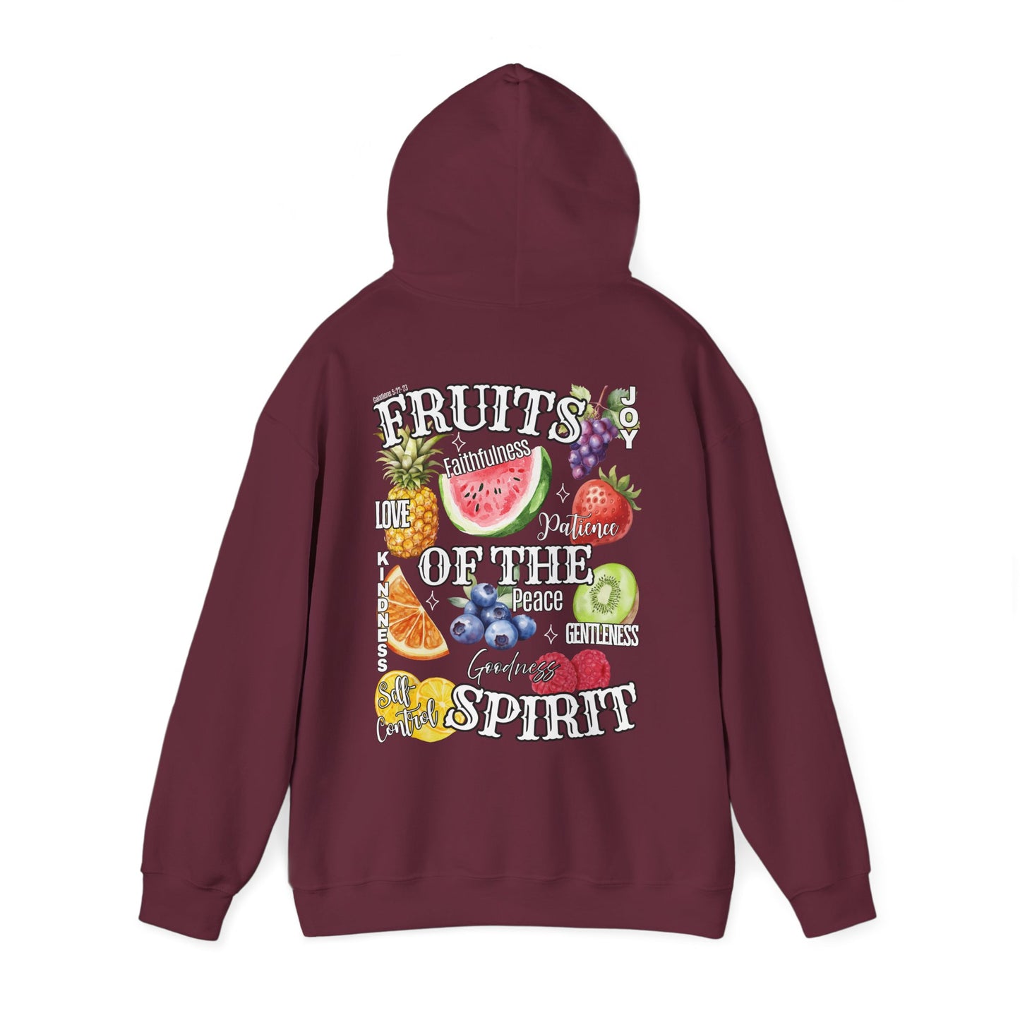 Fruits of the Spirit Hoodie — Watercolor Fruit Faith Sweatshirt