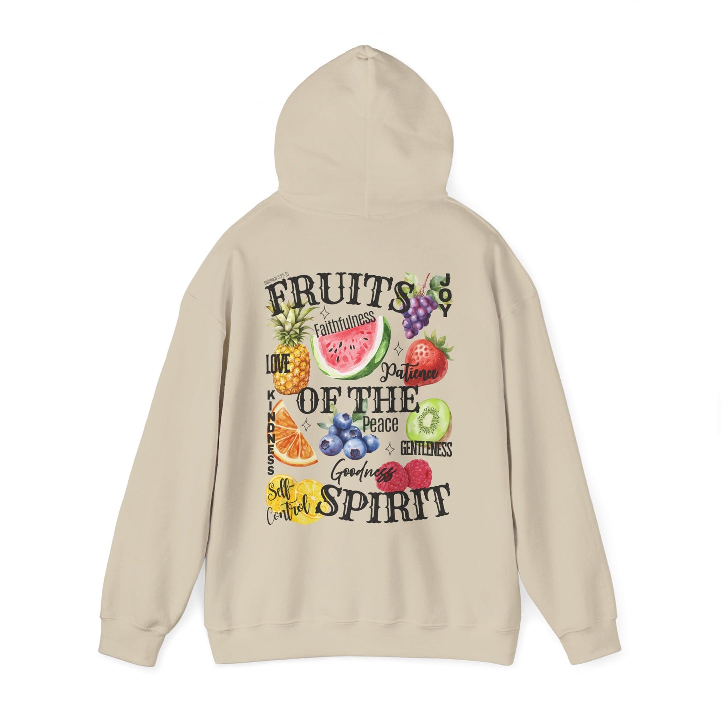 Fruits of the Spirit Hoodie — Watercolor Fruit Faith Sweatshirt
