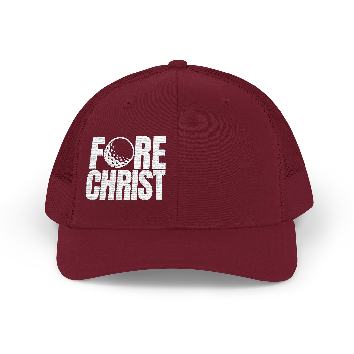 FORE CHRIST Snapback Trucker Cap - Stylish Golf Hat for Faith & Sport Enthusiasts