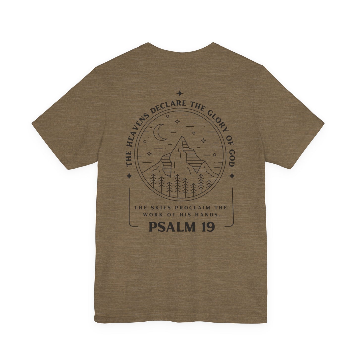 Psalm 19 Bible Verse Tee — The Heavens Declare the Glory of God Christian T-Shirt