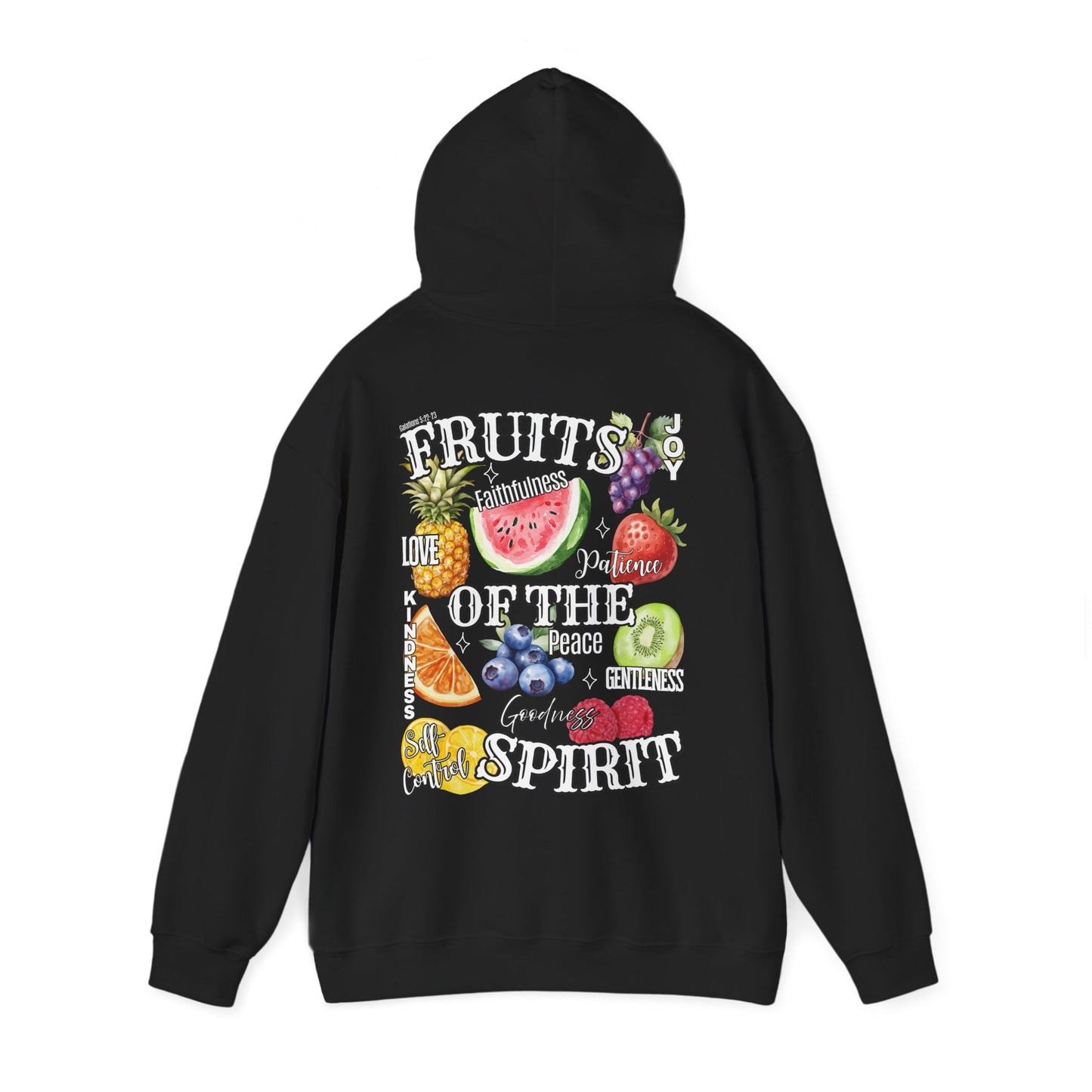 Fruits of the Spirit Hoodie — Watercolor Fruit Faith Sweatshirt