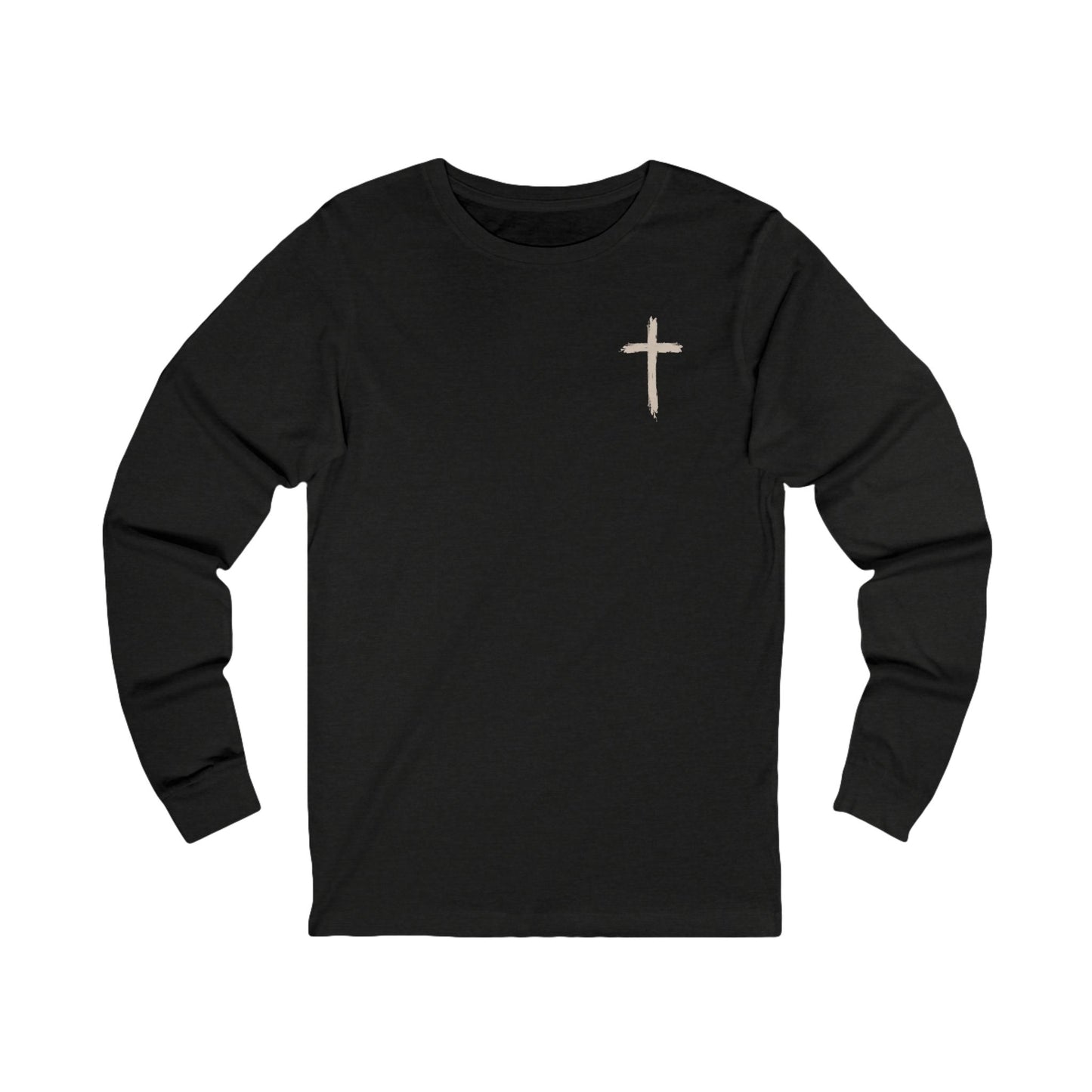 Look at the Birds Of The Air Long Sleeve Tee — Matthew 6:26 Christian Cross Scripture Shirt