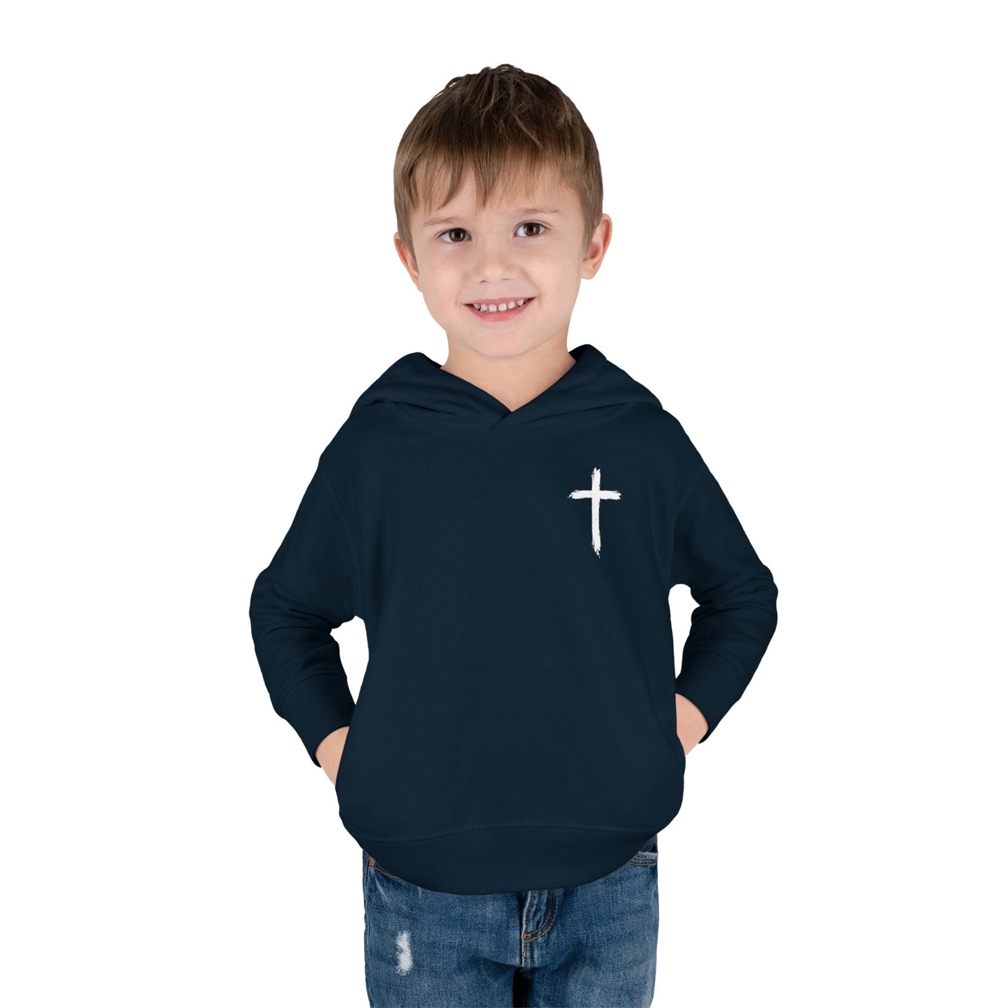 Toddler Christian Fleece Hoodie - Jesus Fisherman Design, Cute Kids Sweatshirt, Religious Baby Gift, Faith Hoodie