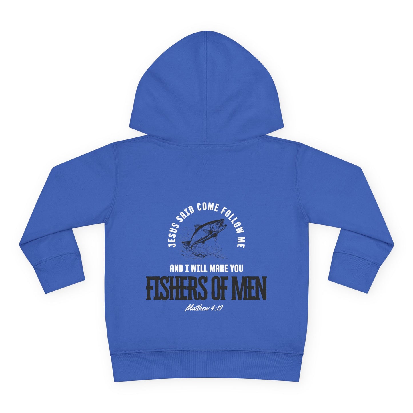 Toddler Fisher Of Men Hoodie,  Jesus Scripture Fisherman Hooded Sweatshirt For Small Children