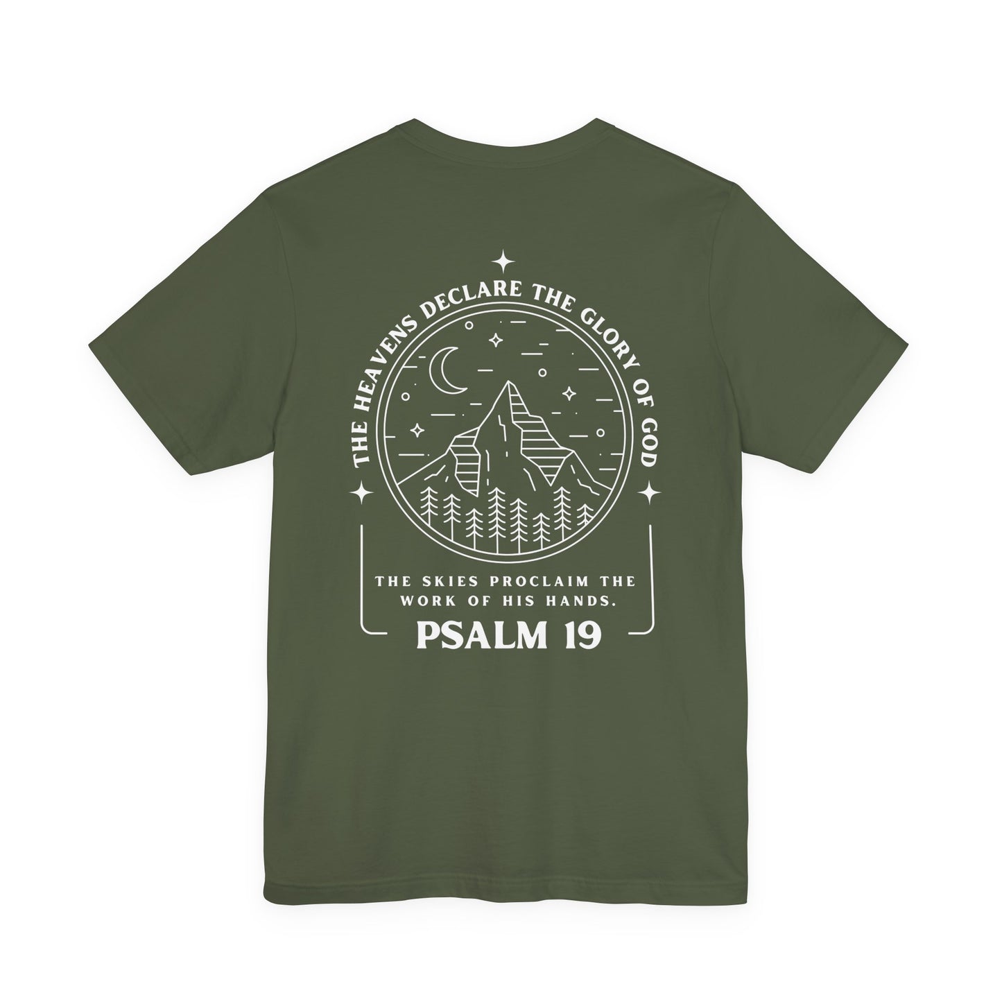 Psalm 19 Bible Verse Tee — The Heavens Declare the Glory of God Christian T-Shirt