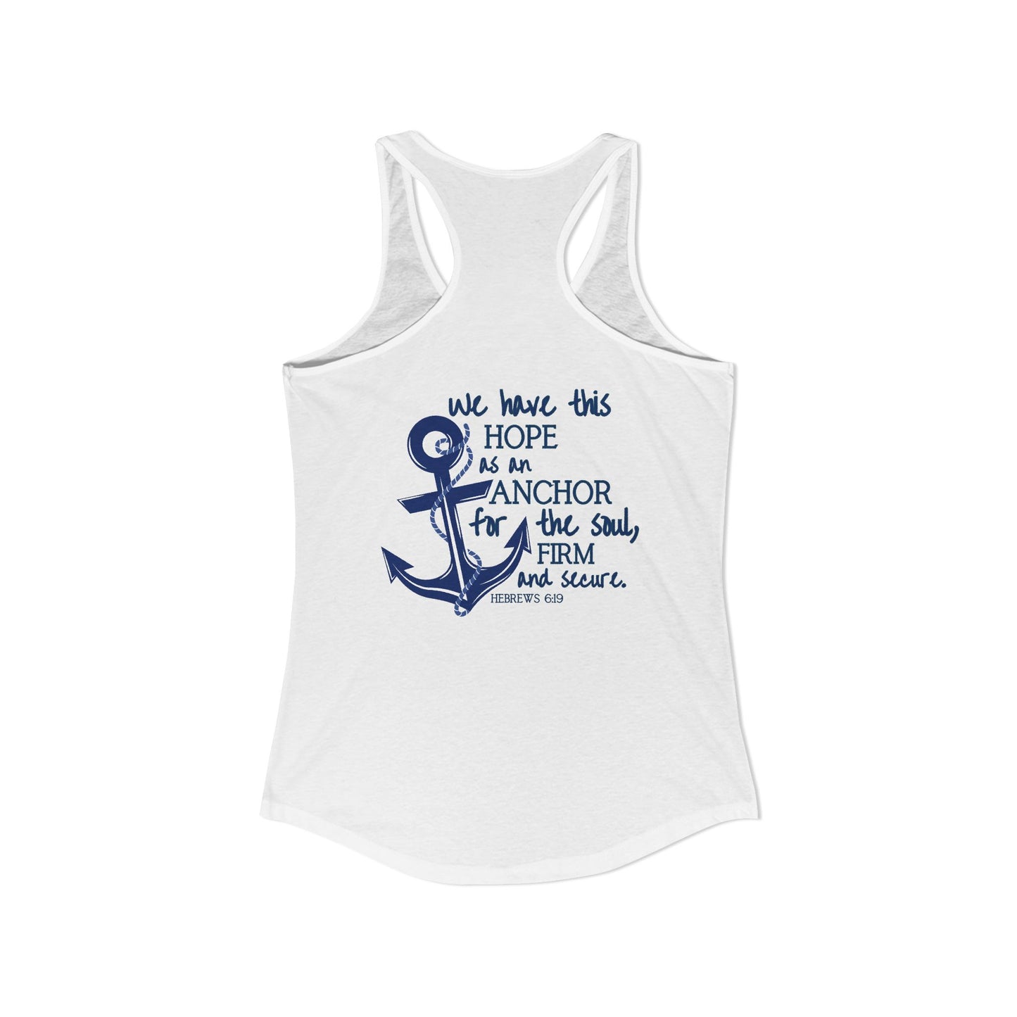 Women's Racerback Nautical Bible Verse Tank Top