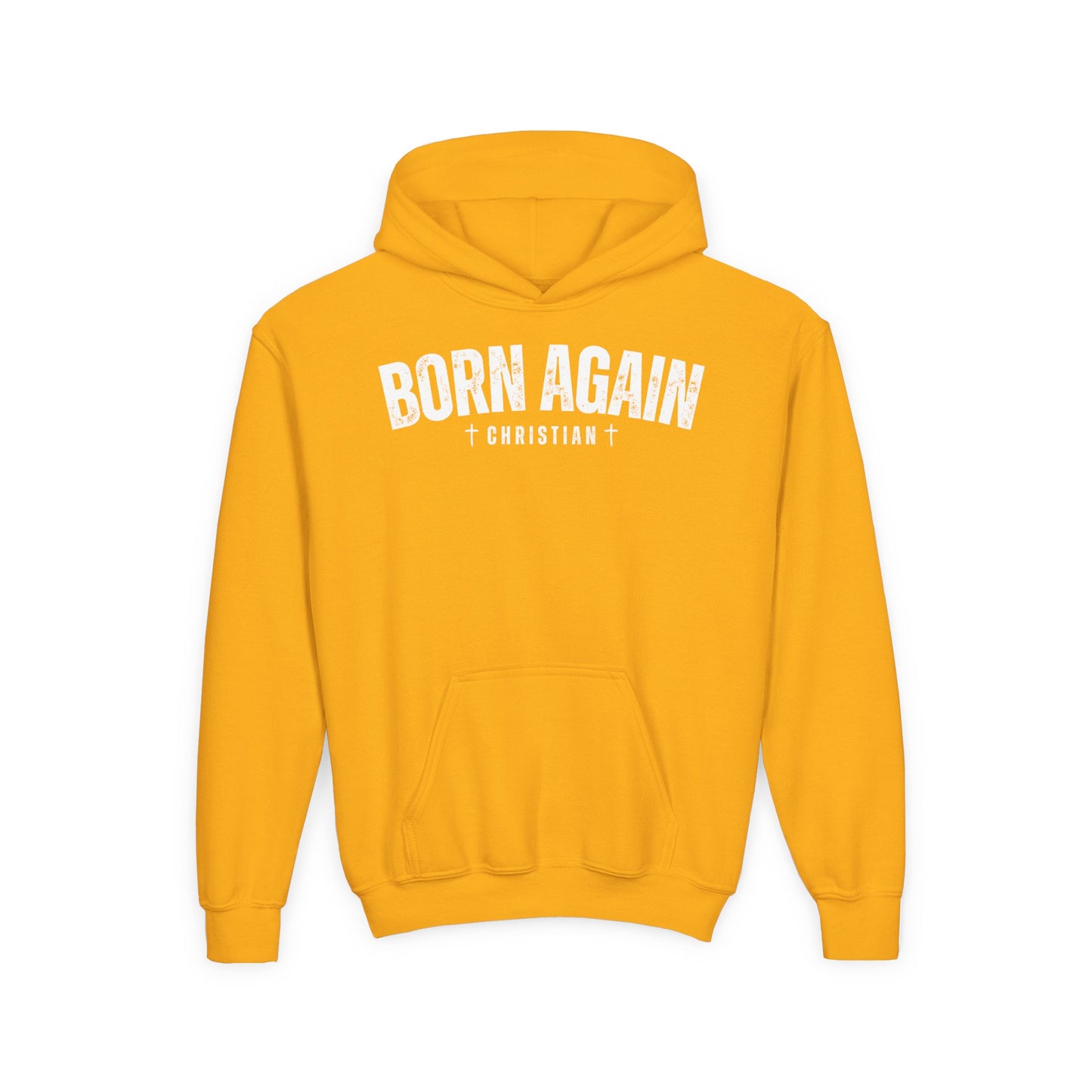 Born Again Christian Youth Hoodie, Christian Sweatshirt, Religion Apparel, Faith-Based Gift, Church Youth Group Clothing