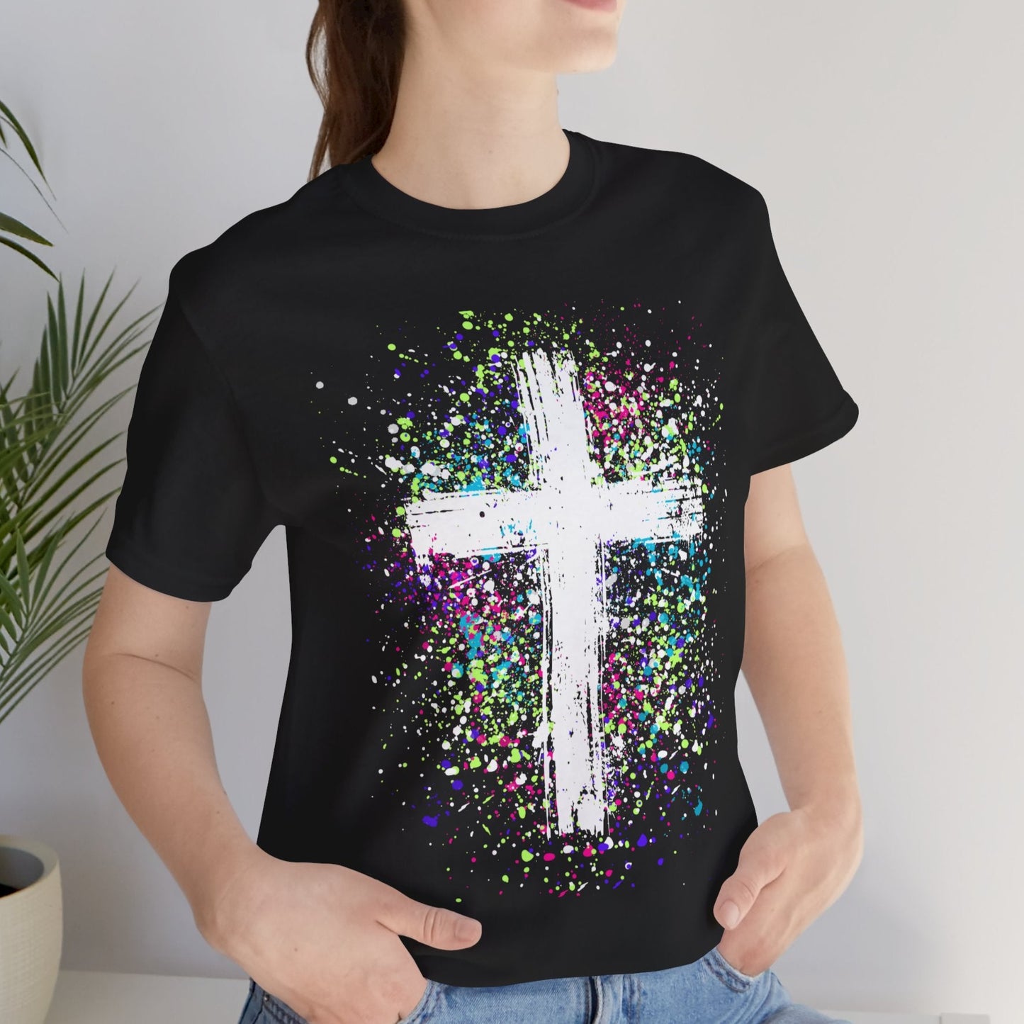 Vibrant Cross Adult Short Sleeve Tee