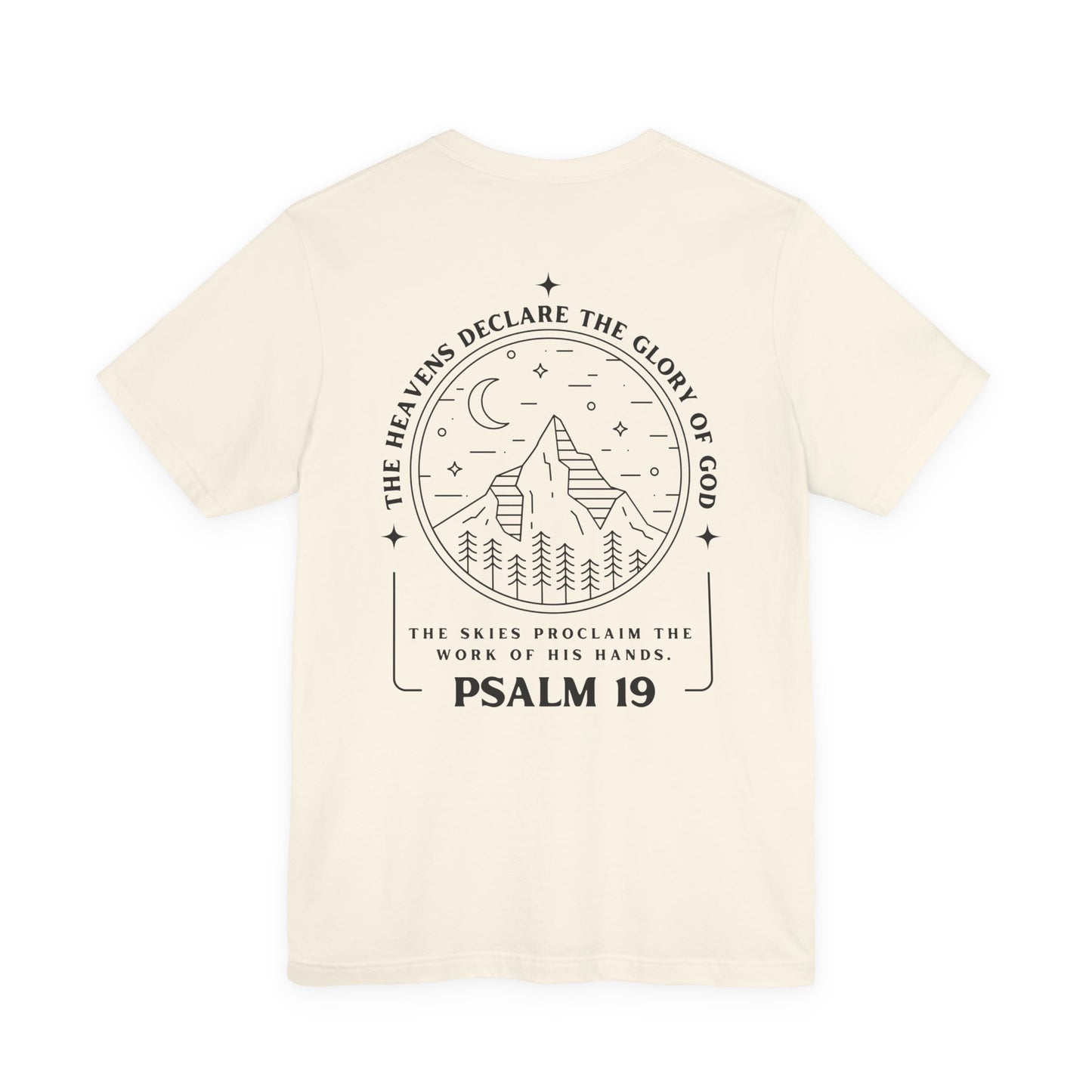 Psalm 19 Bible Verse Tee — The Heavens Declare the Glory of God Christian T-Shirt