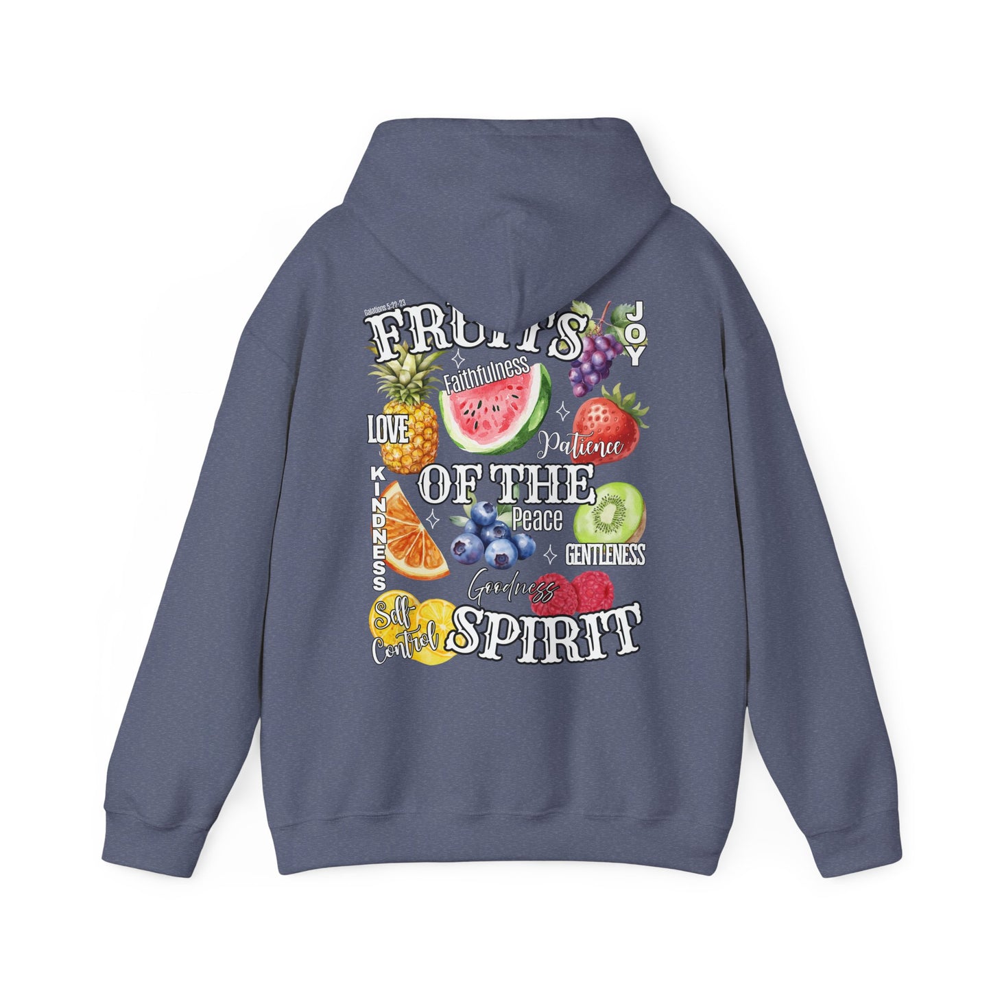 Fruits of the Spirit Hoodie — Watercolor Fruit Faith Sweatshirt