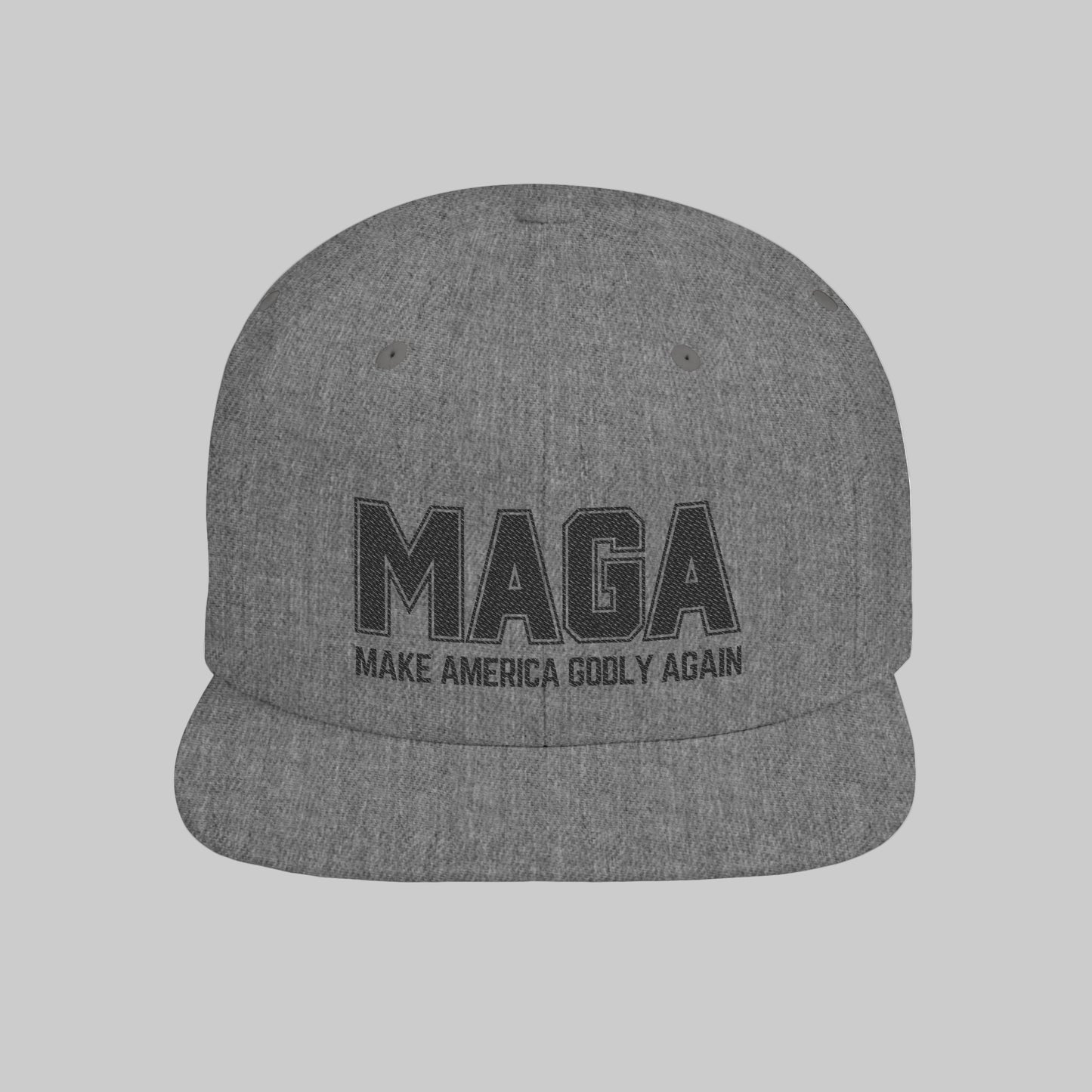 Make America GODLY Again Flat Brim Snapback Hat