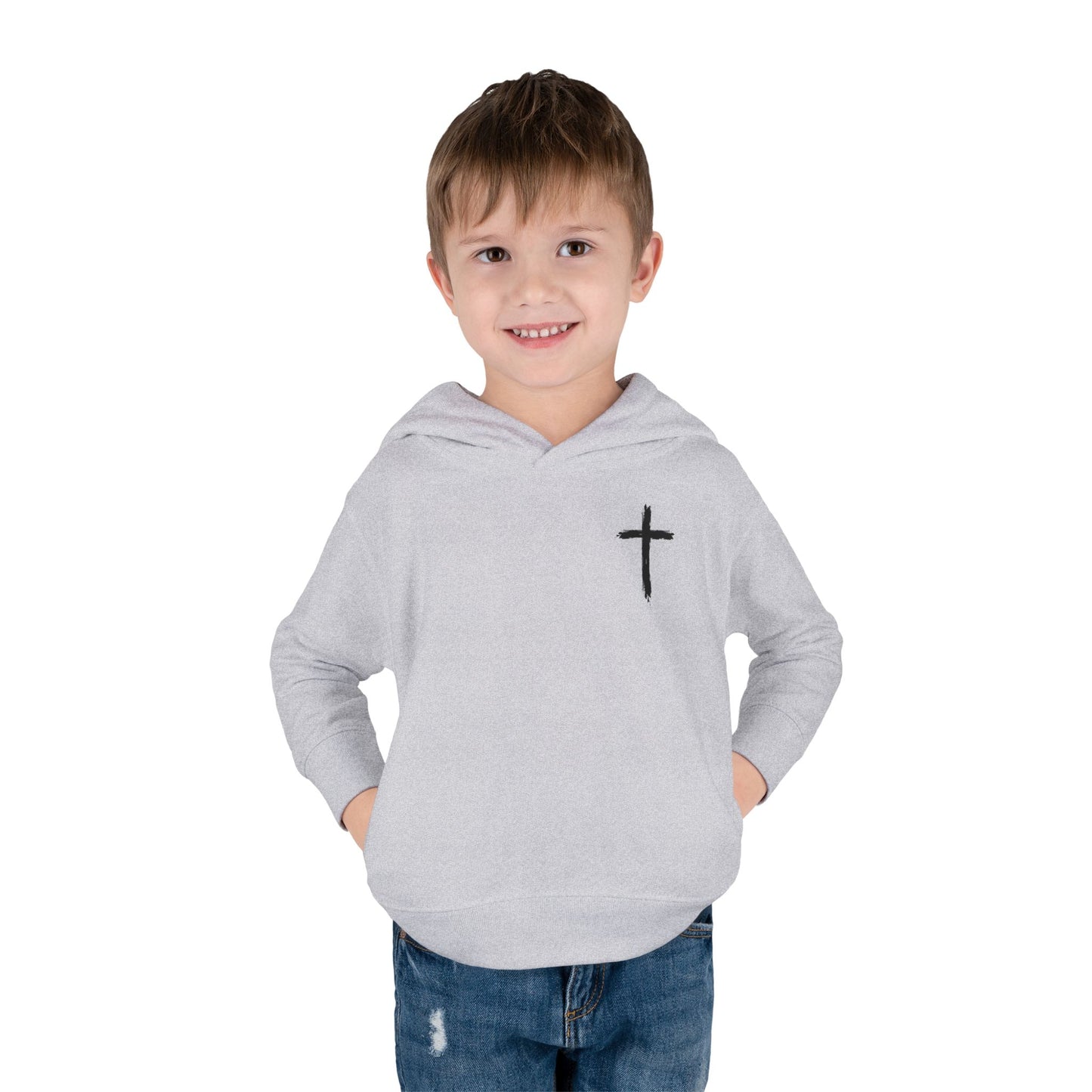 Toddler Christian Fleece Hoodie - Jesus Fisherman Design, Cute Kids Sweatshirt, Religious Baby Gift, Faith Hoodie