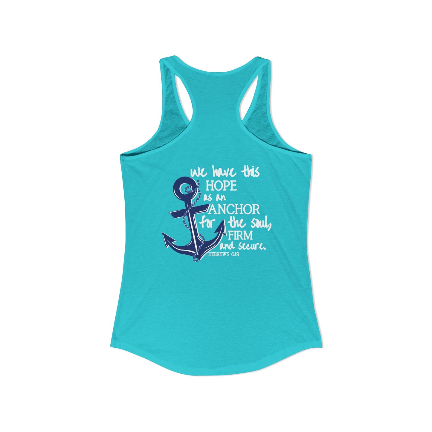 Women's Racerback Nautical Bible Verse Tank Top