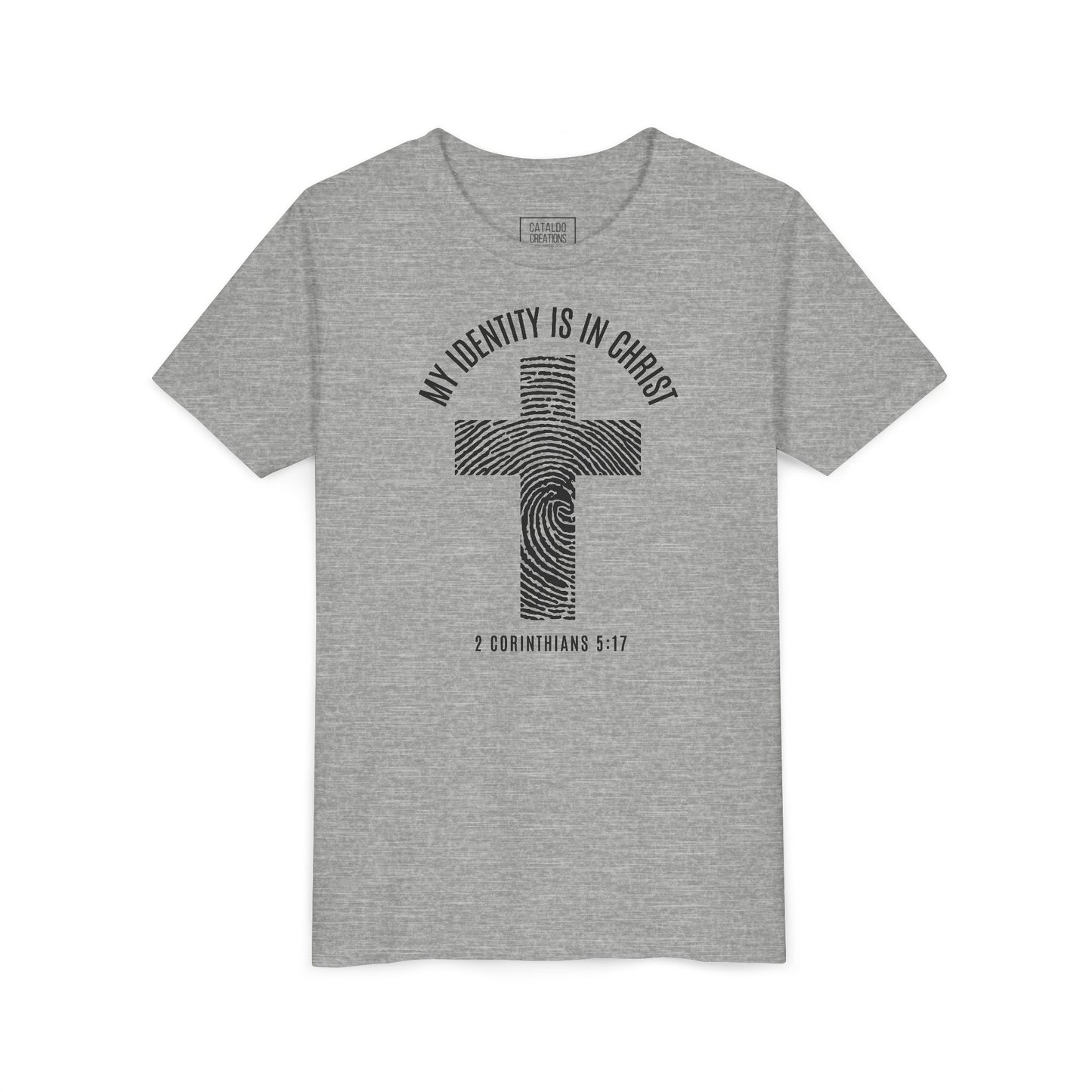 My Identity Is In Christ Faith-Inspired Youth Tee, Spiritual T-Shirt, Christian Youth Apparel, Bible Verse Tee