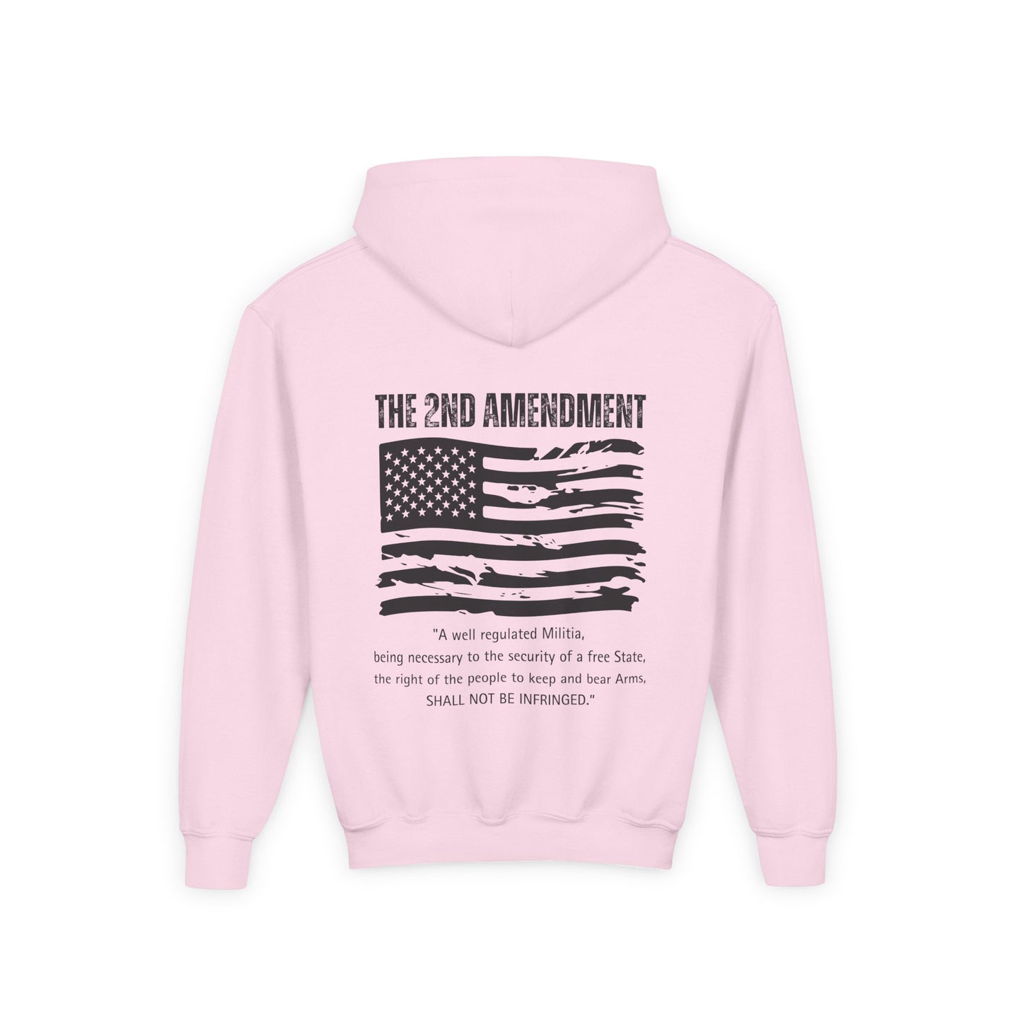 Youth 2nd Amendment Flag Design Hoodie, Kids 2A Sweatshirt, Gift for Teens, Patriotic Apparel, Flag Hoodie