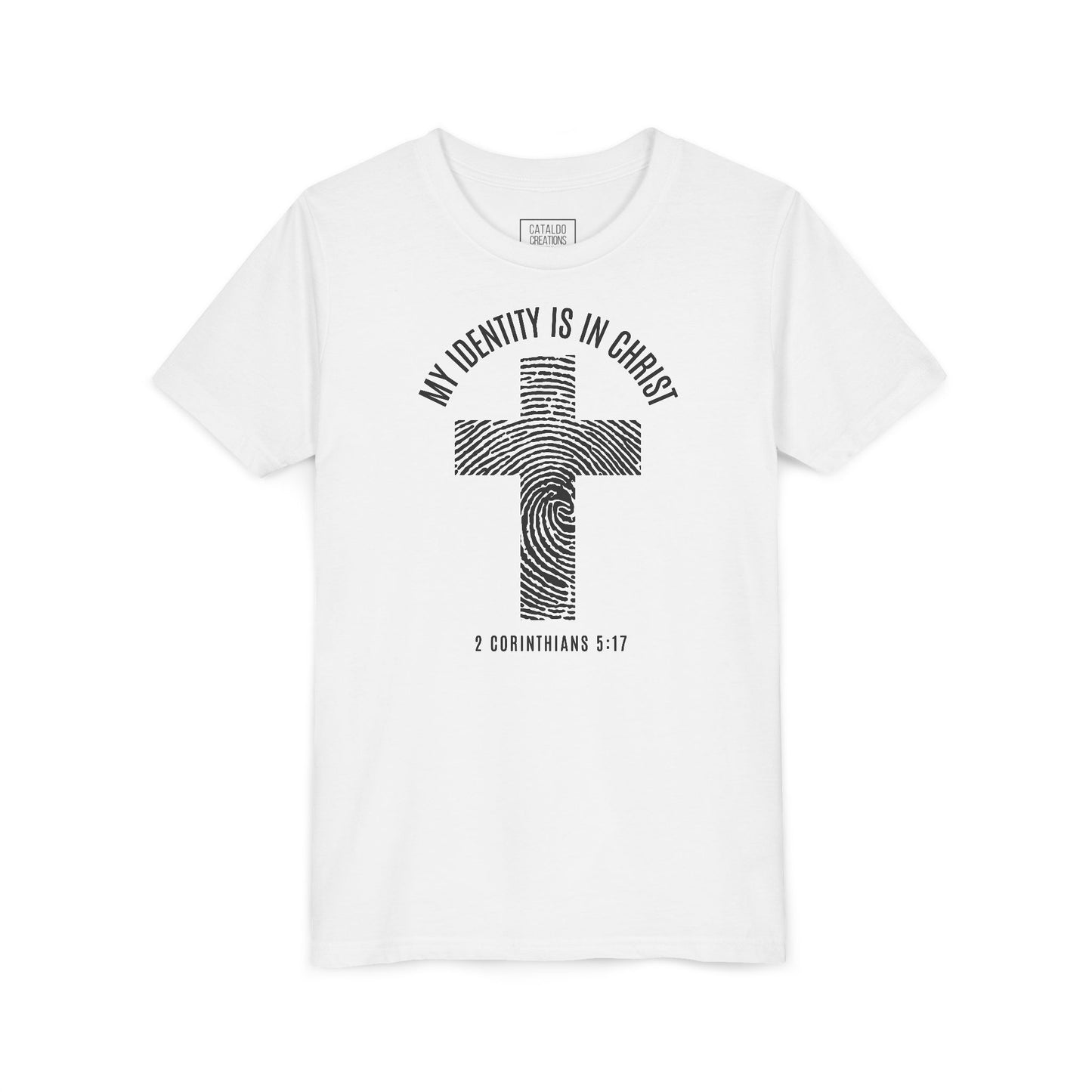 My Identity Is In Christ Faith-Inspired Youth Tee, Spiritual T-Shirt, Christian Youth Apparel, Bible Verse Tee